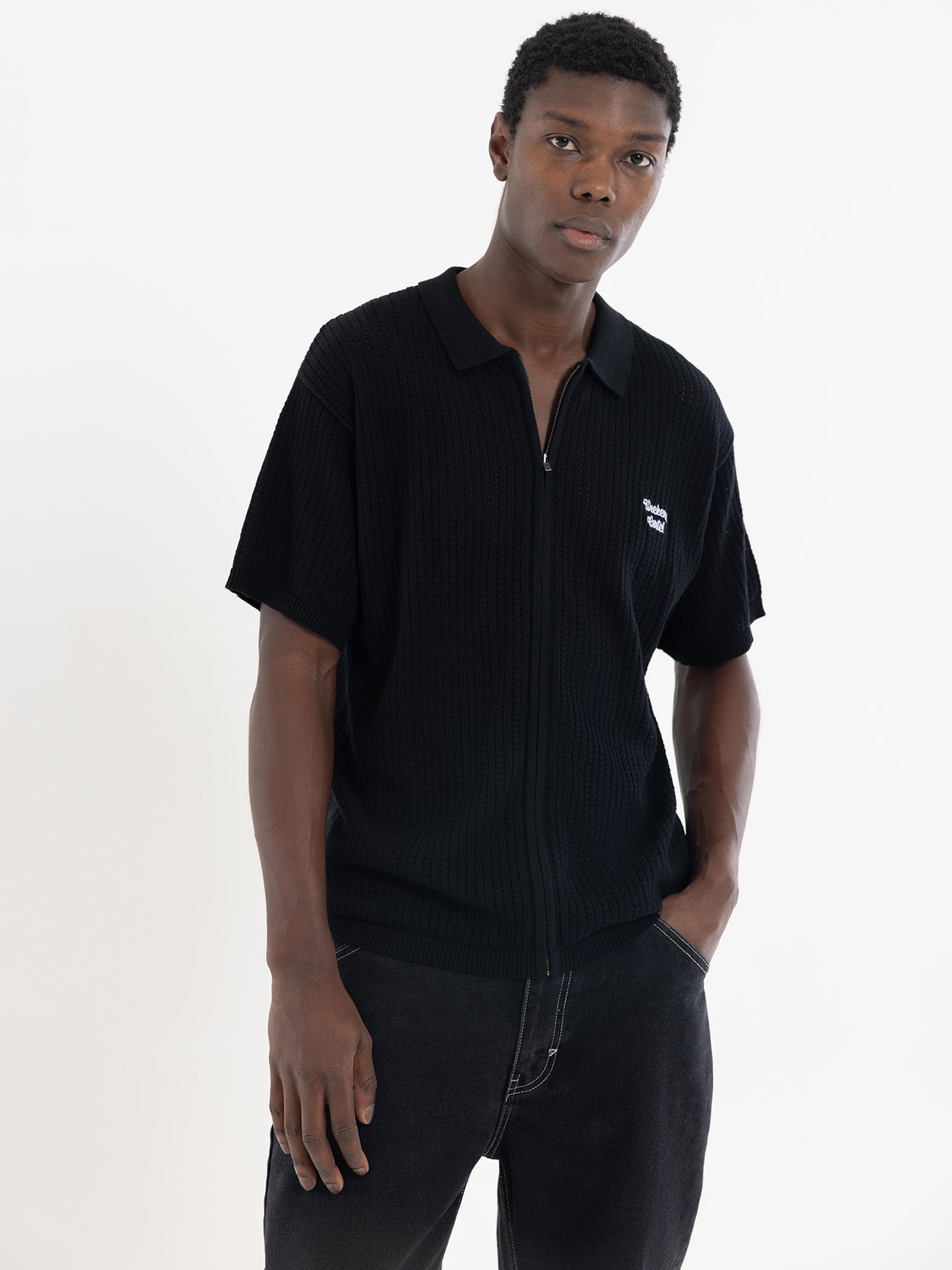 Jace Knit Zip Polo