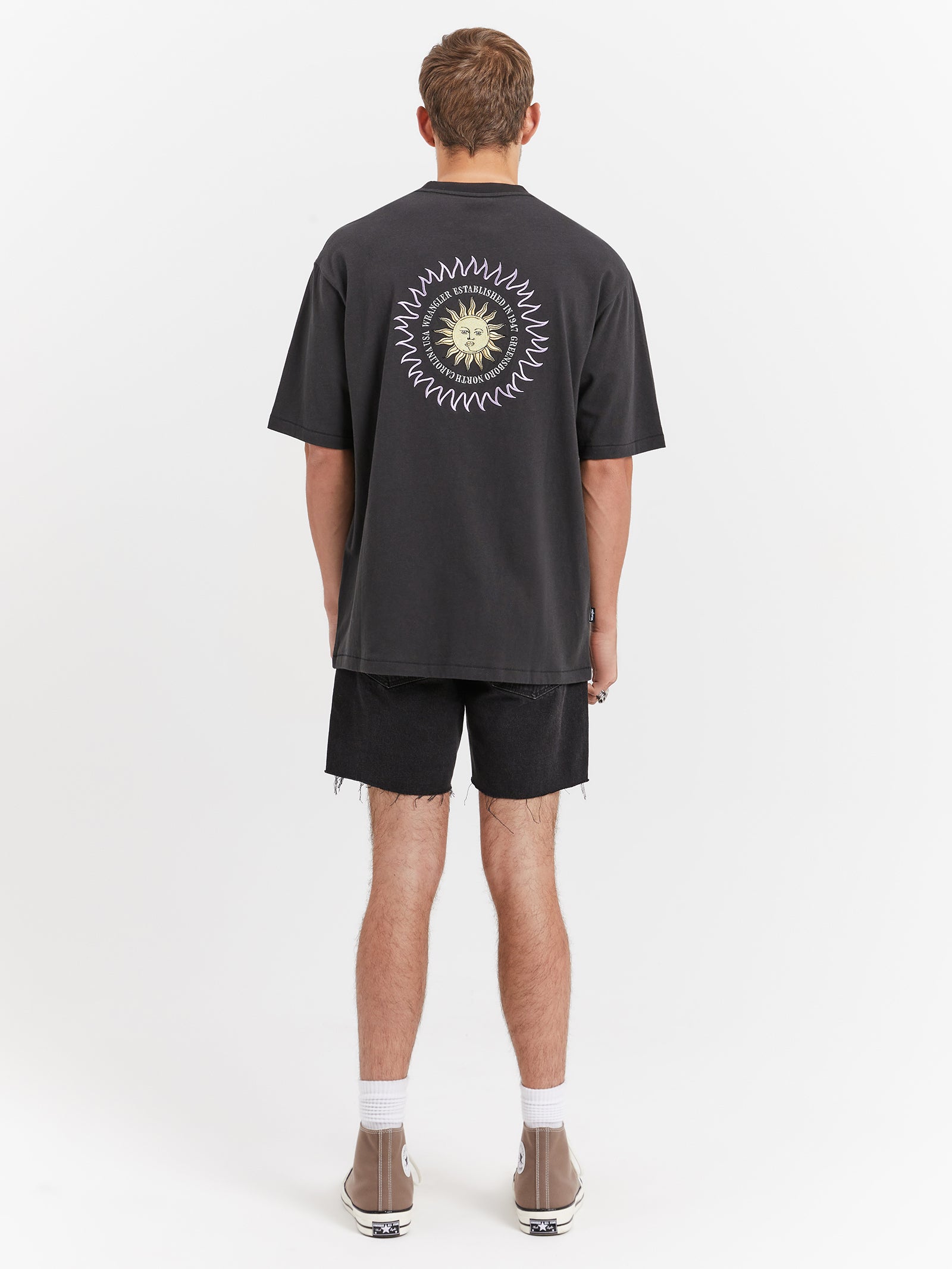 Sunray Slacker T-Shirt in Worn Black