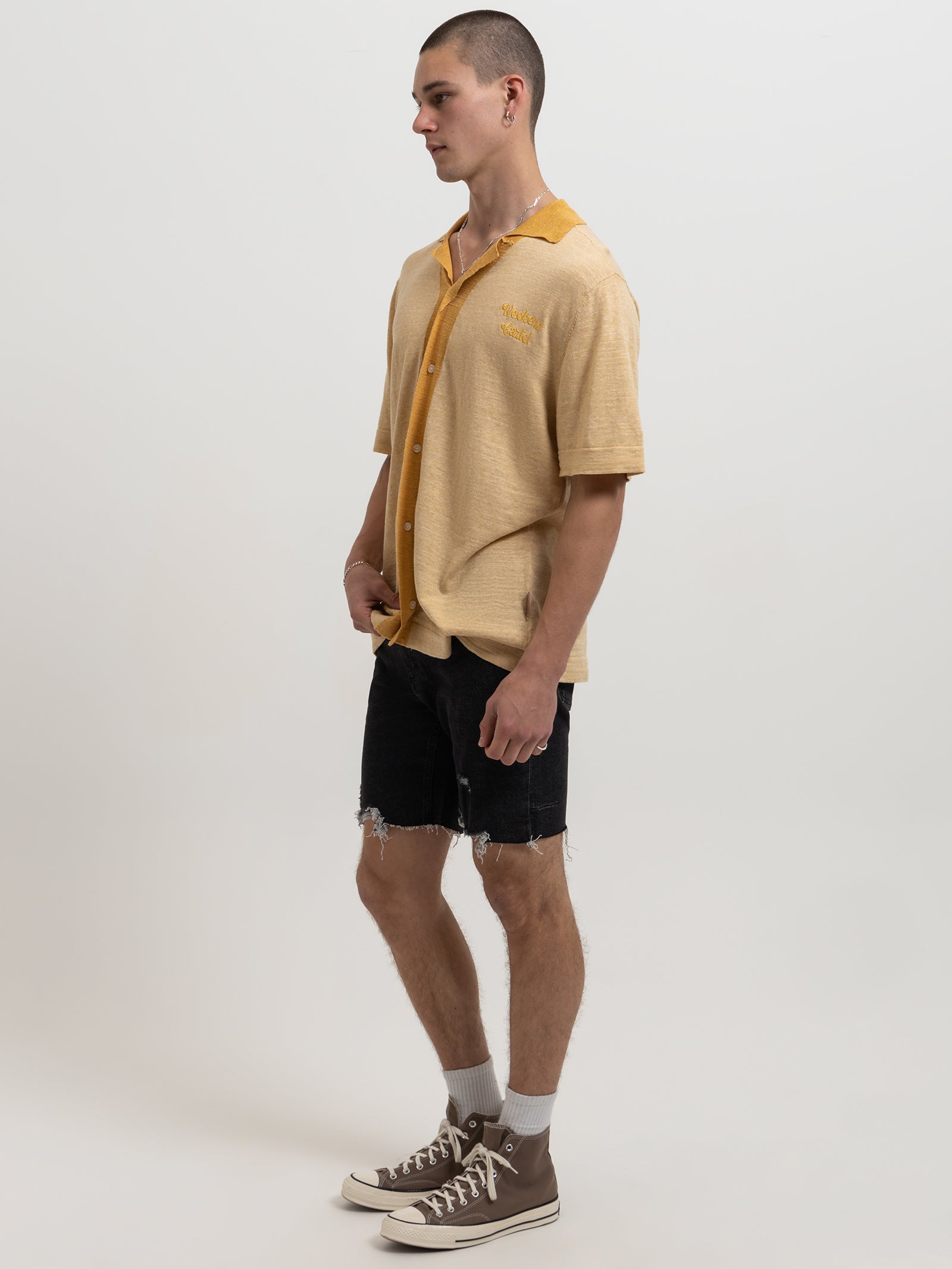 Saloon Knit Shirt in Sunflower