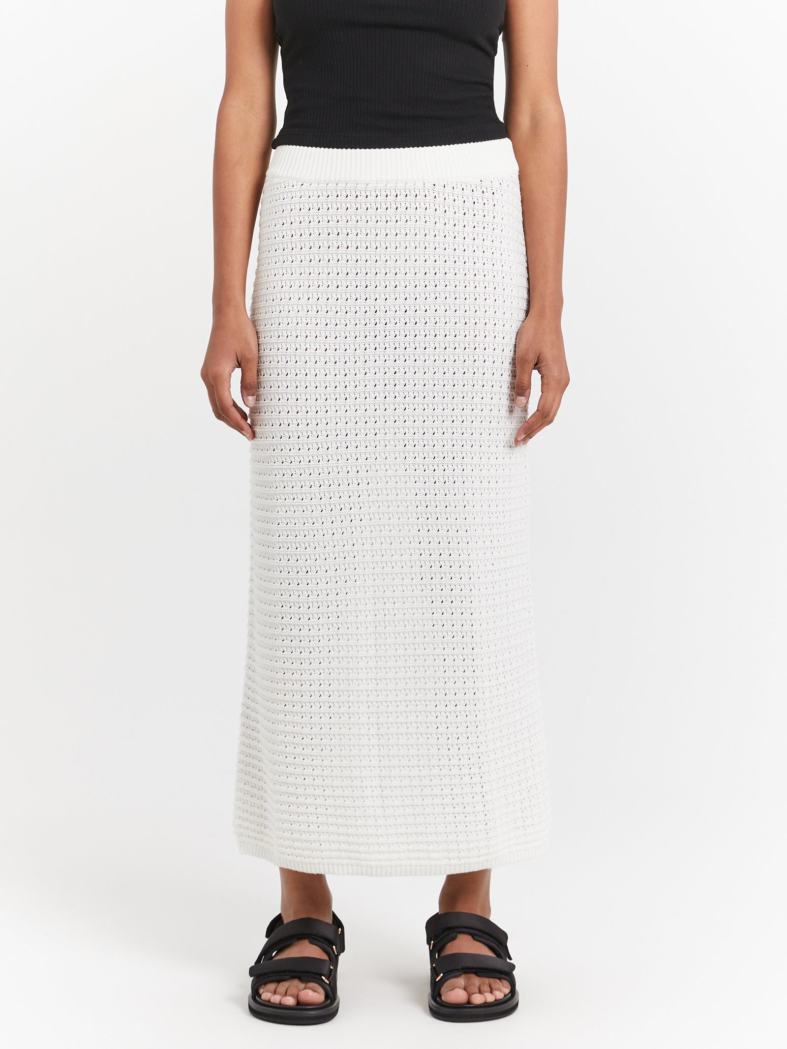 Evermore Maxi Skirt in Cream