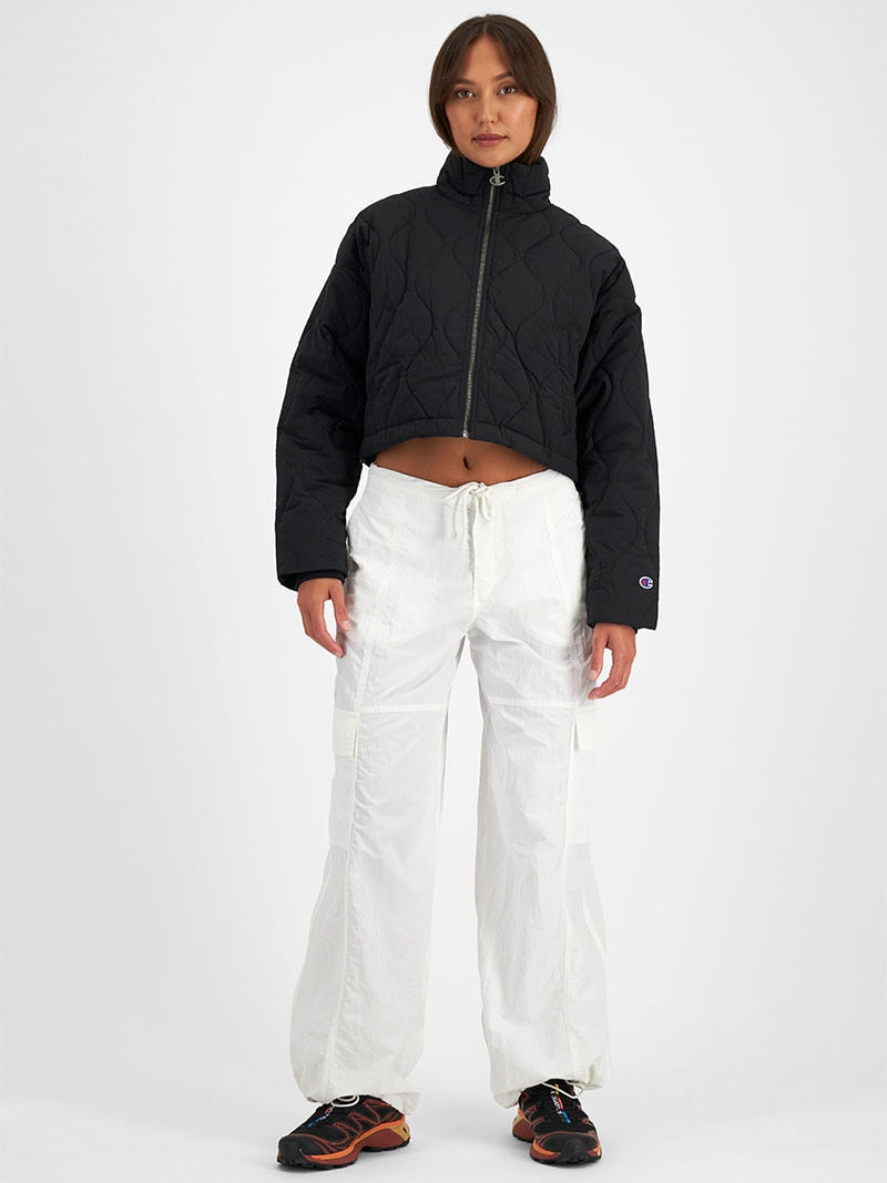 Re:bound Cropped Puffer Jacket in Black