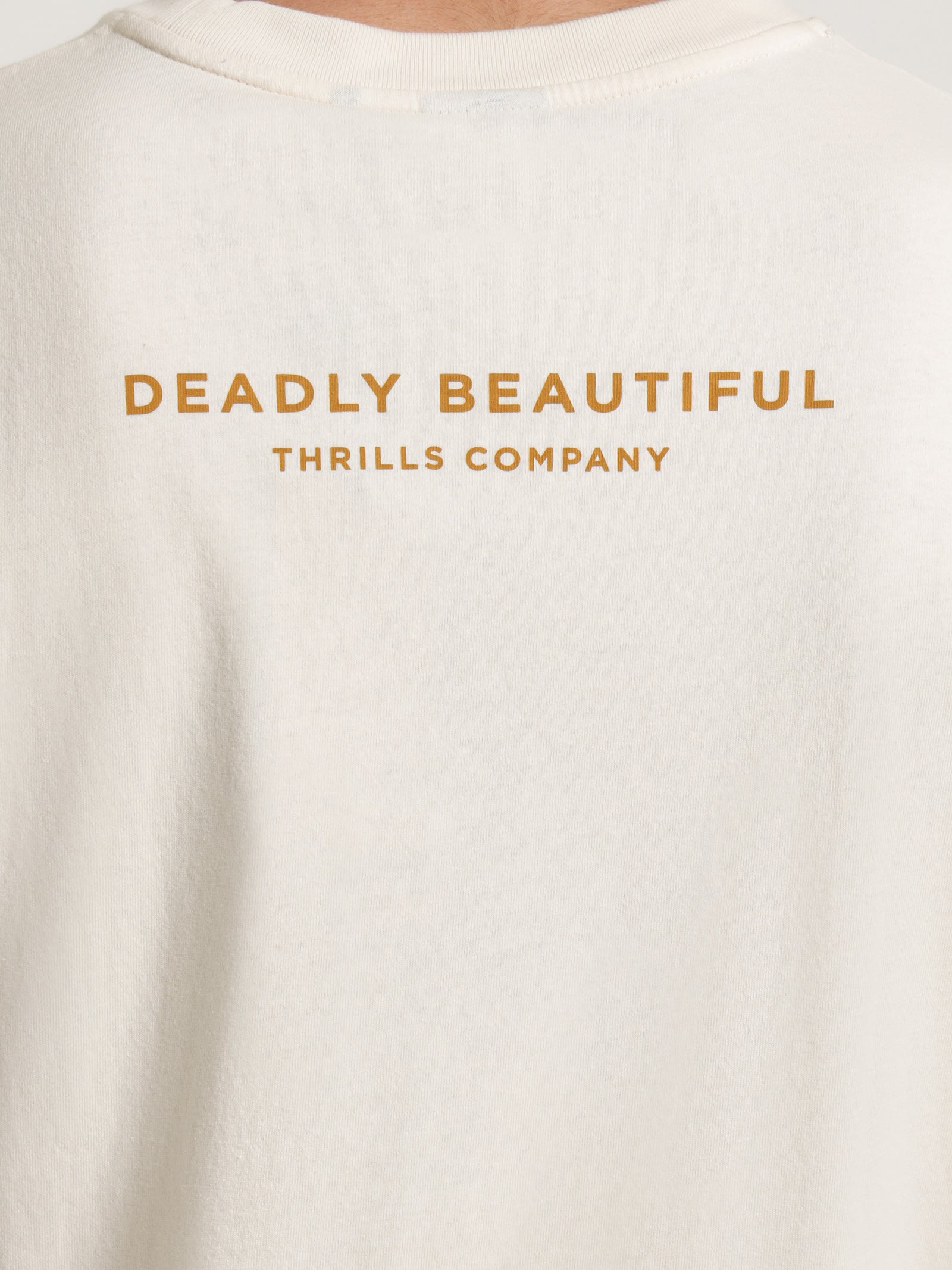 Deadly Beautiful Merch Fit T-Shirt in Heritage White