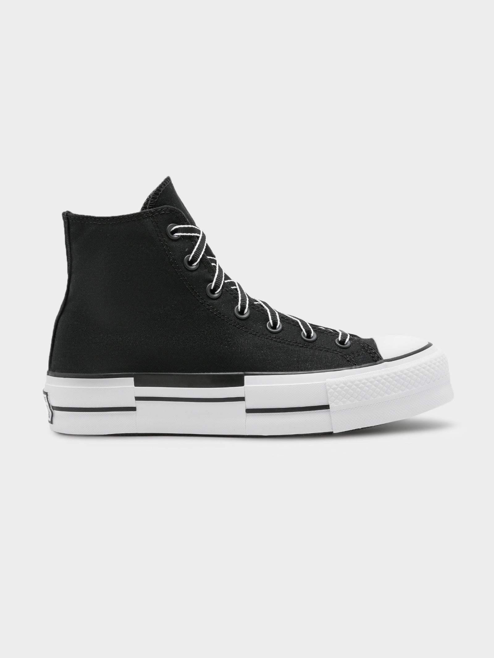 Womens Chuck Taylor All Star Lift Outline Sketch Sneakers in Black & White