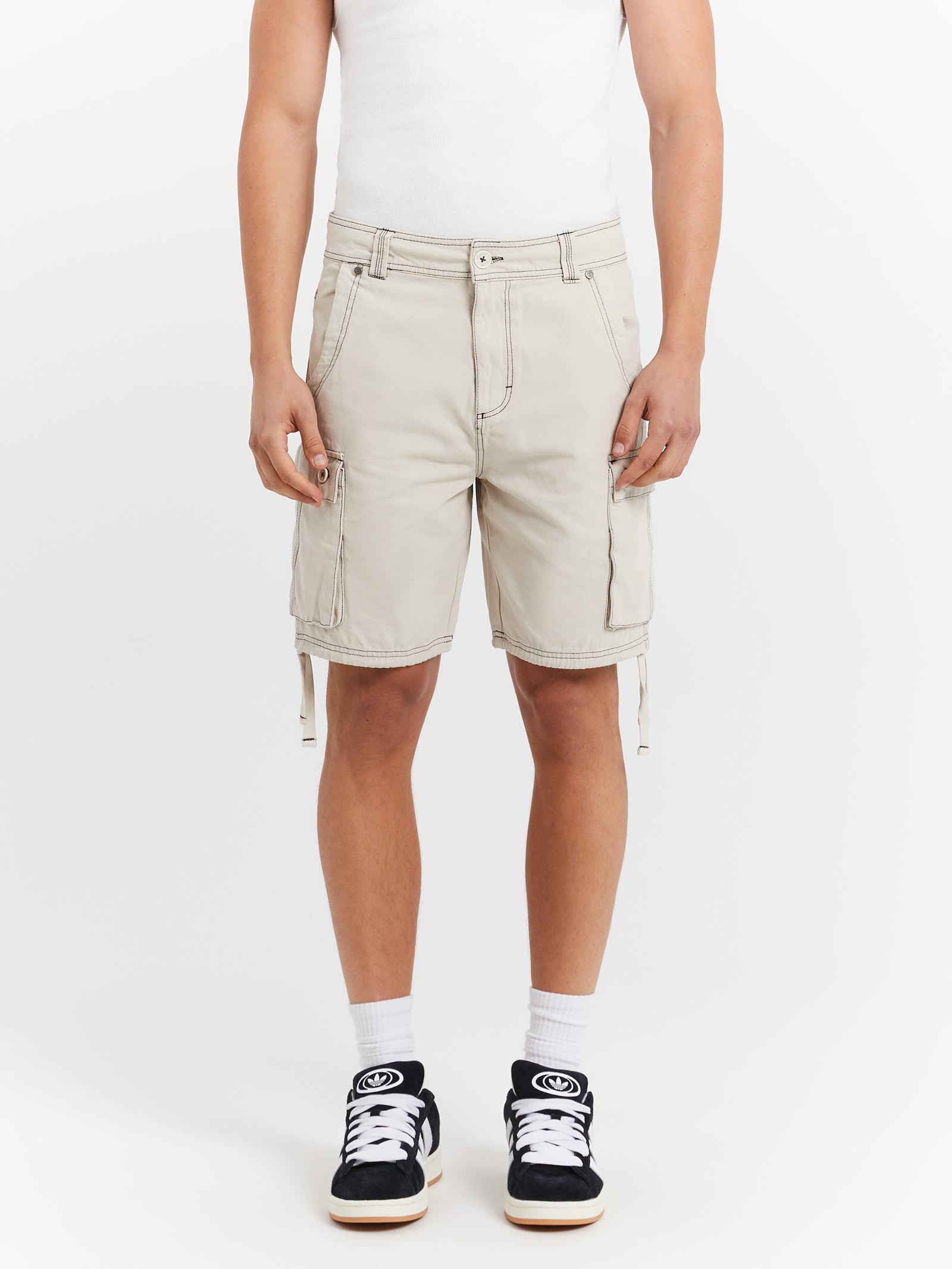 Syndicate Cargo Shorts in Off White