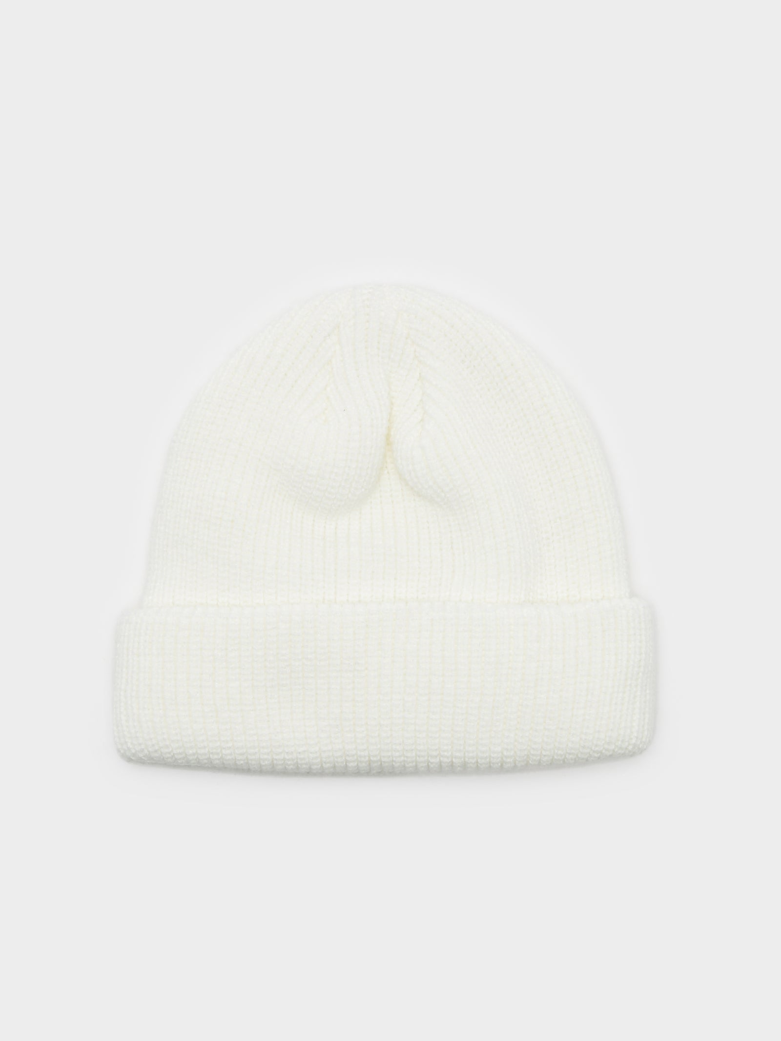 Rib Beanie in Off White