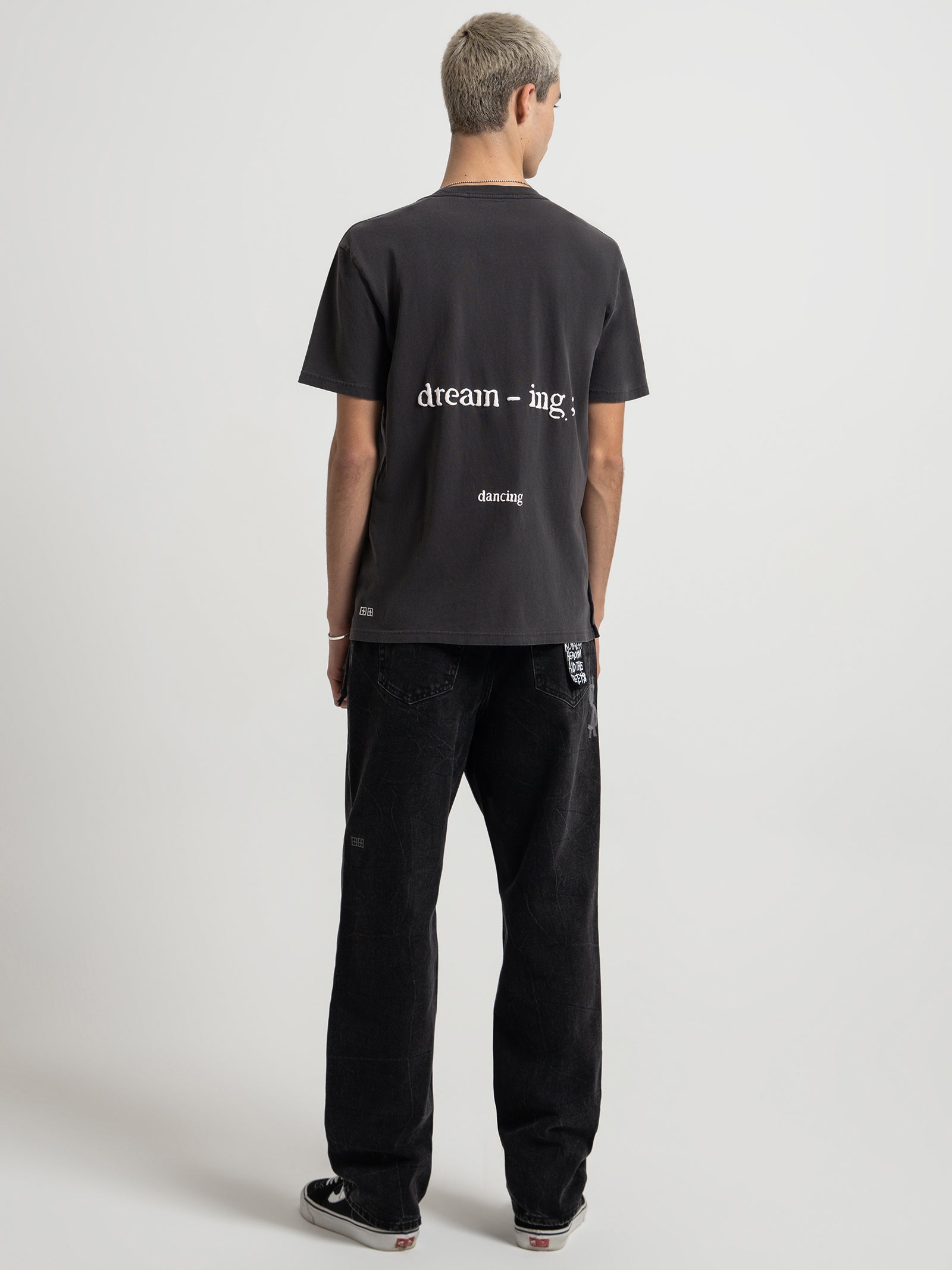 Dreaming Kash Short Sleeve T-Shirt in Faded Black