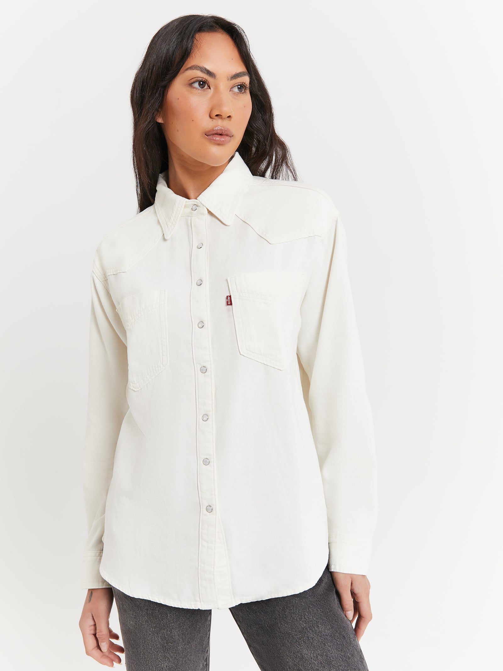 Donovan Western Shirt in Ecru