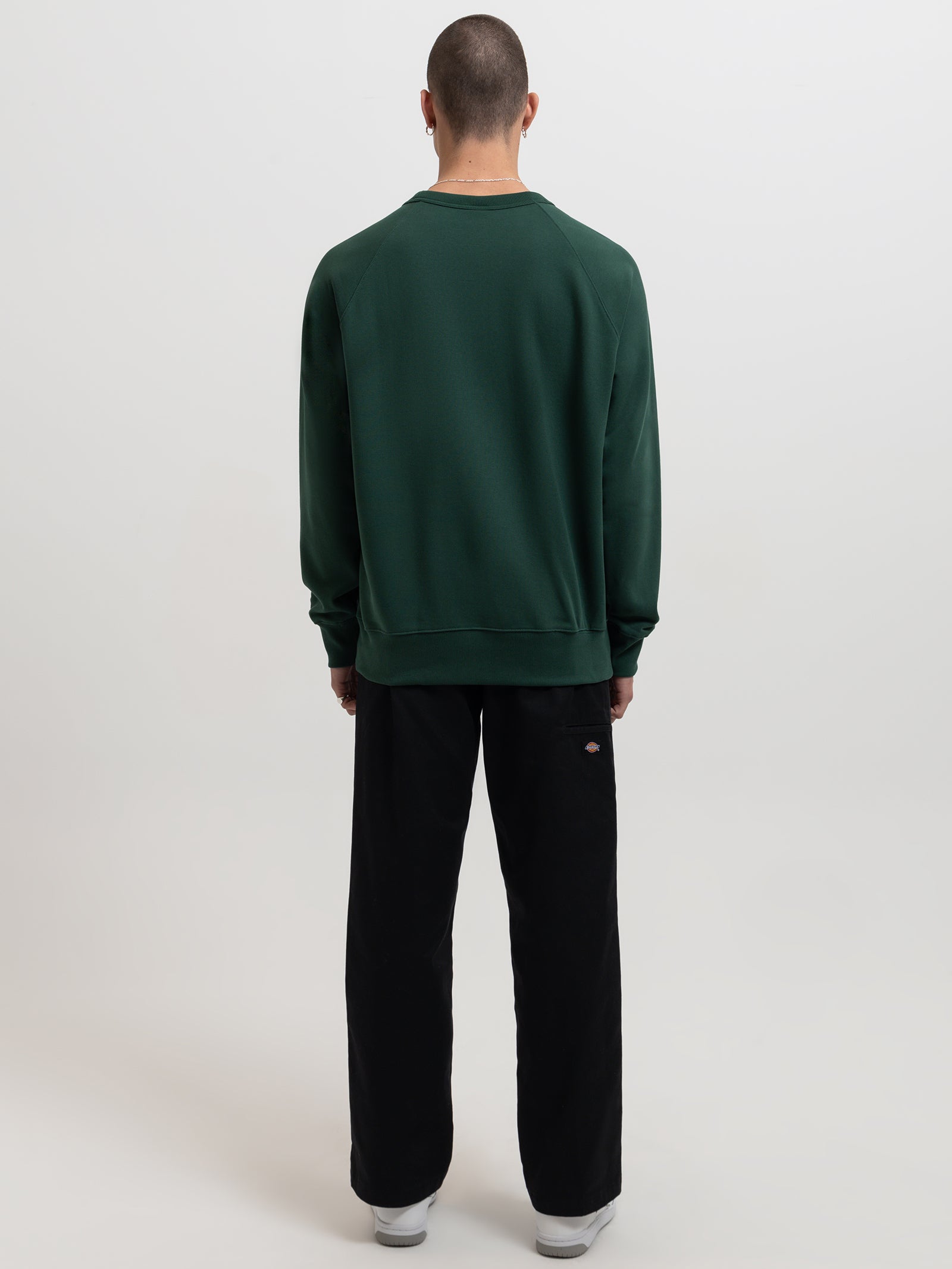 Athletics Varsity Fleece Crewneck in Nightwatch Green