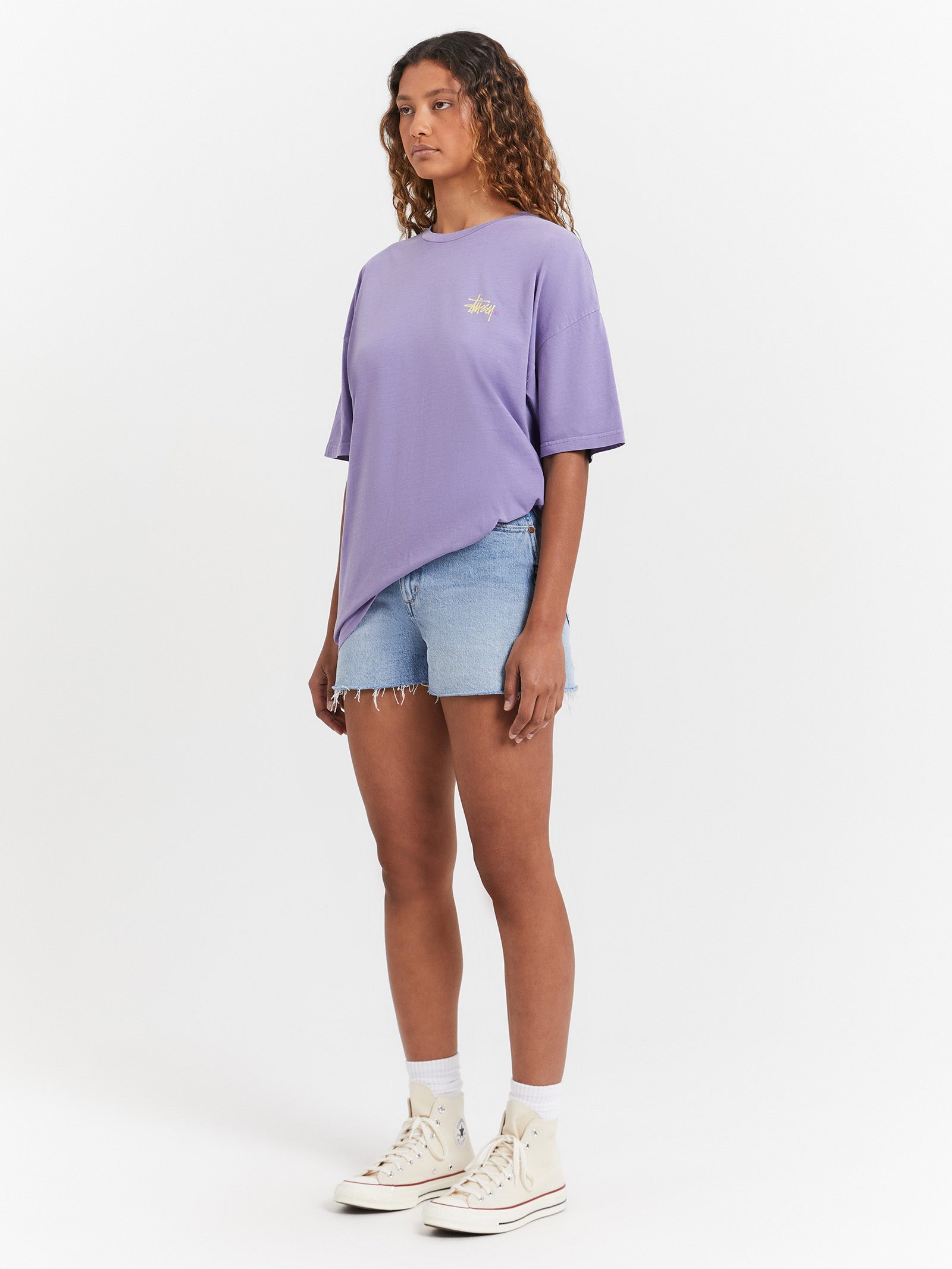 Graffiti Pigment Relaxed T-Shirt in Pigment Washed Violet