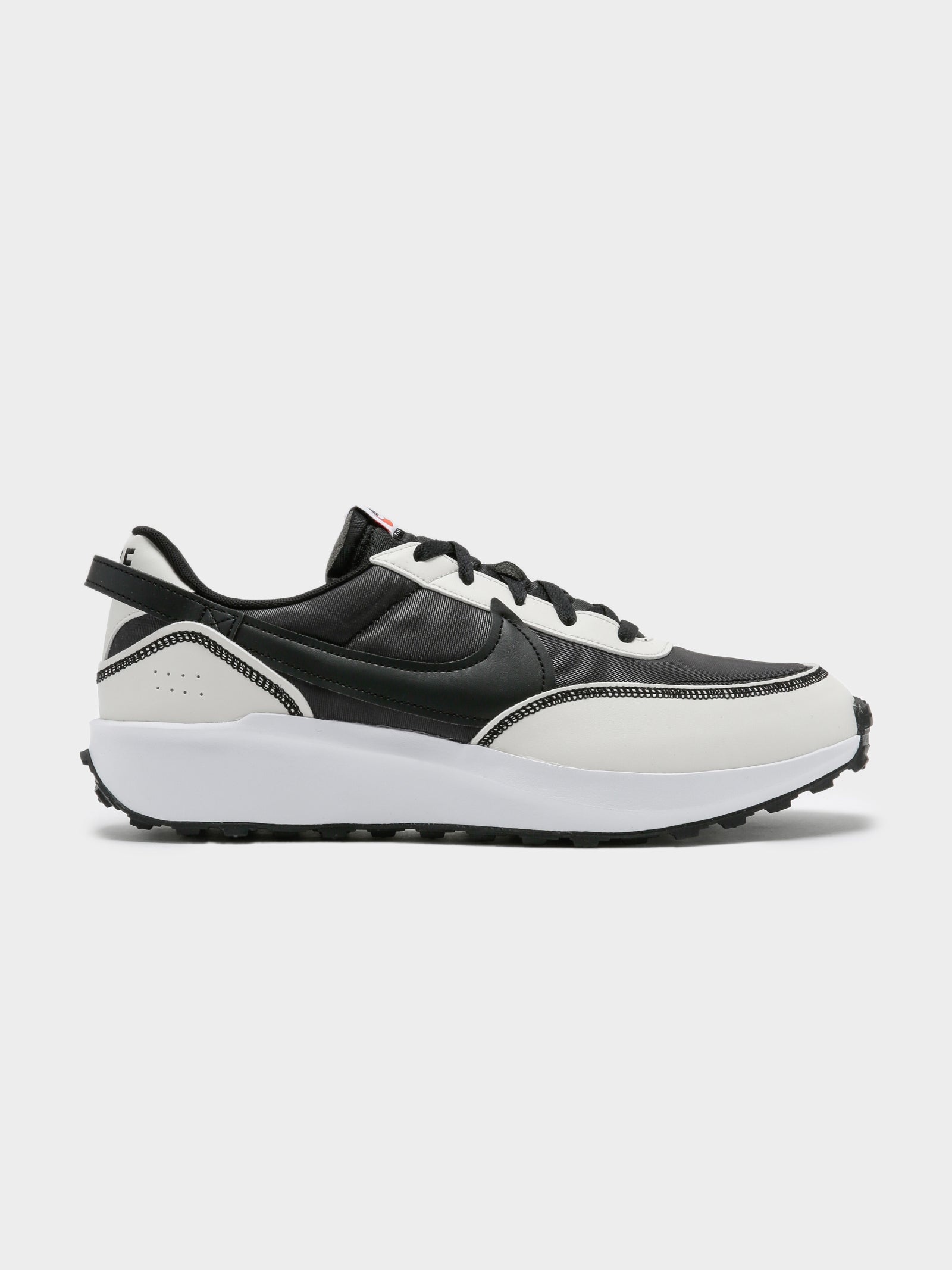 Mens Waffle Debut Sneakers in Black & White