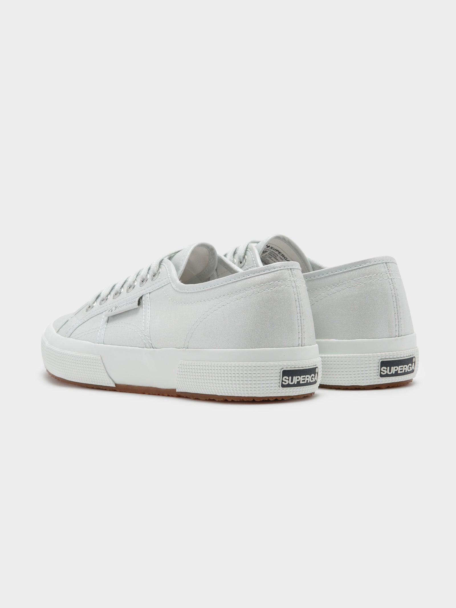 Womens 2750 Pearl Canvas Sneakers in Silver & White