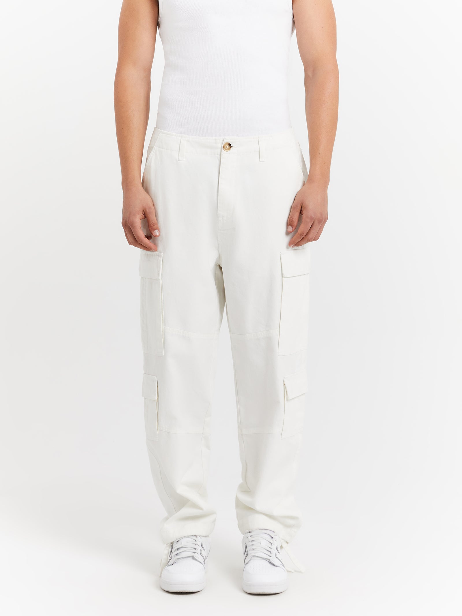 Surplus Cargo Pants in Washed White