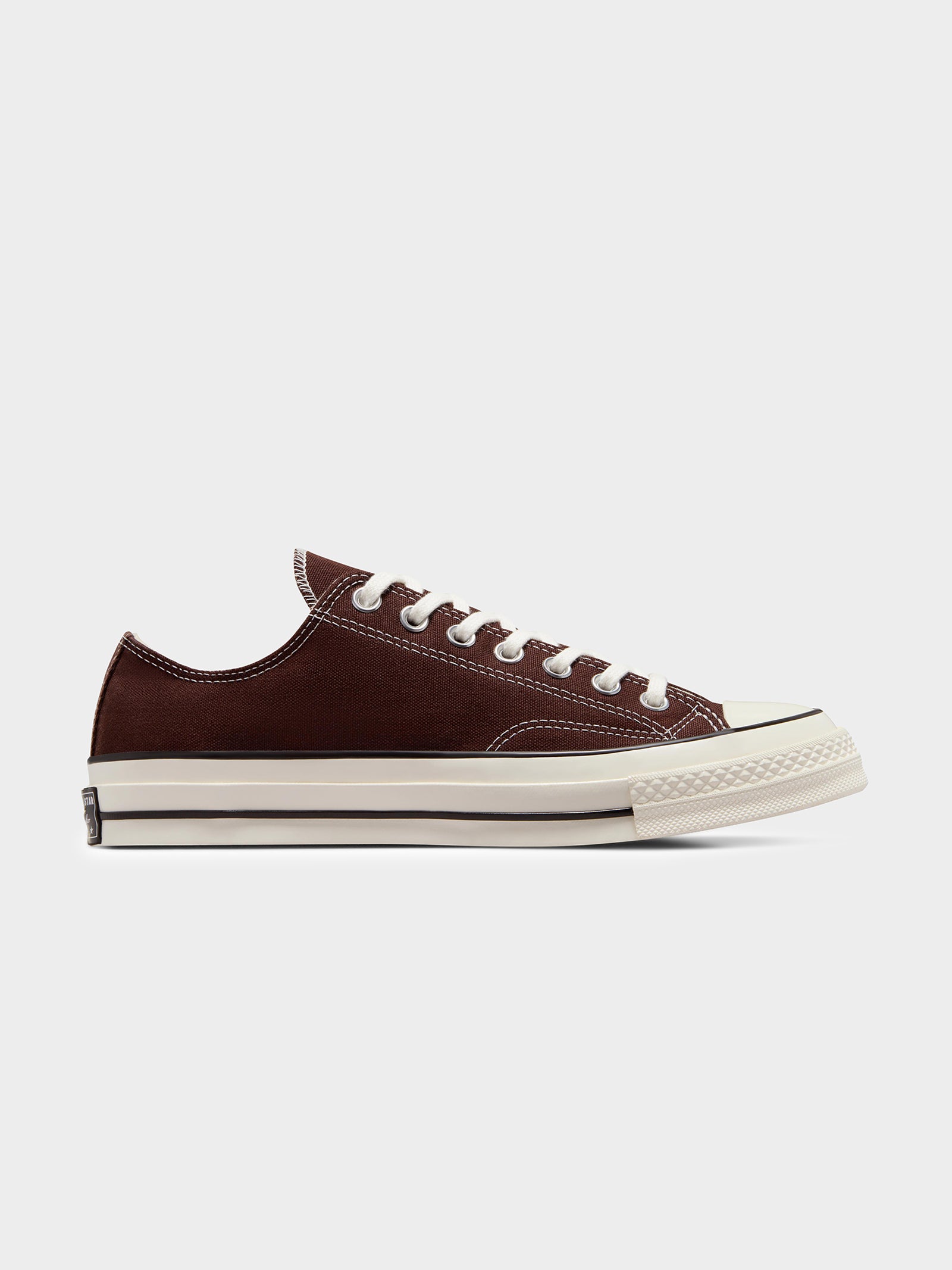 Unisex Chuck Taylor All Star 70 Low Top Sneakers in Dark Root Egret & Black