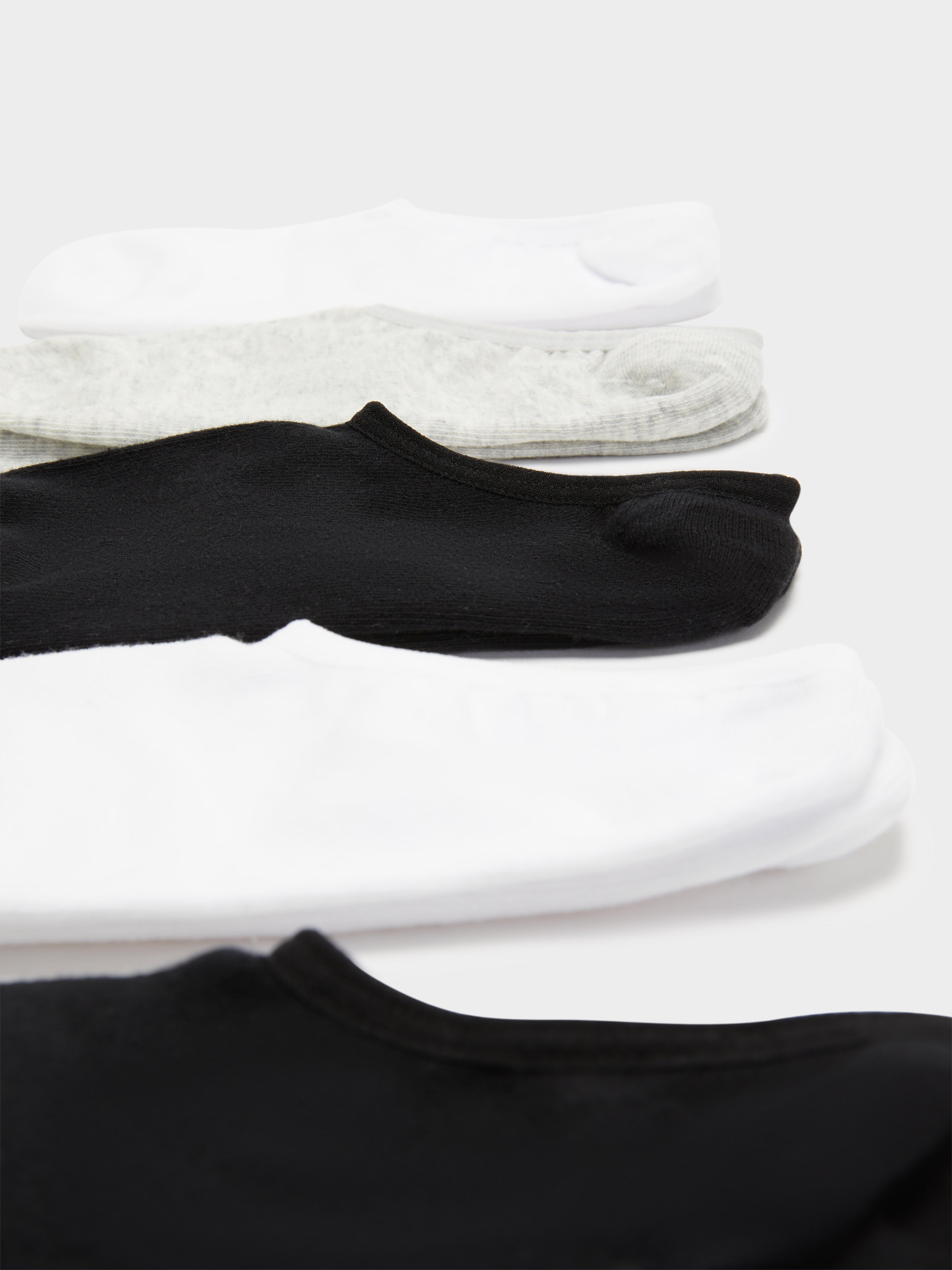 5 Pairs of Classic Invisible Socks in Multi