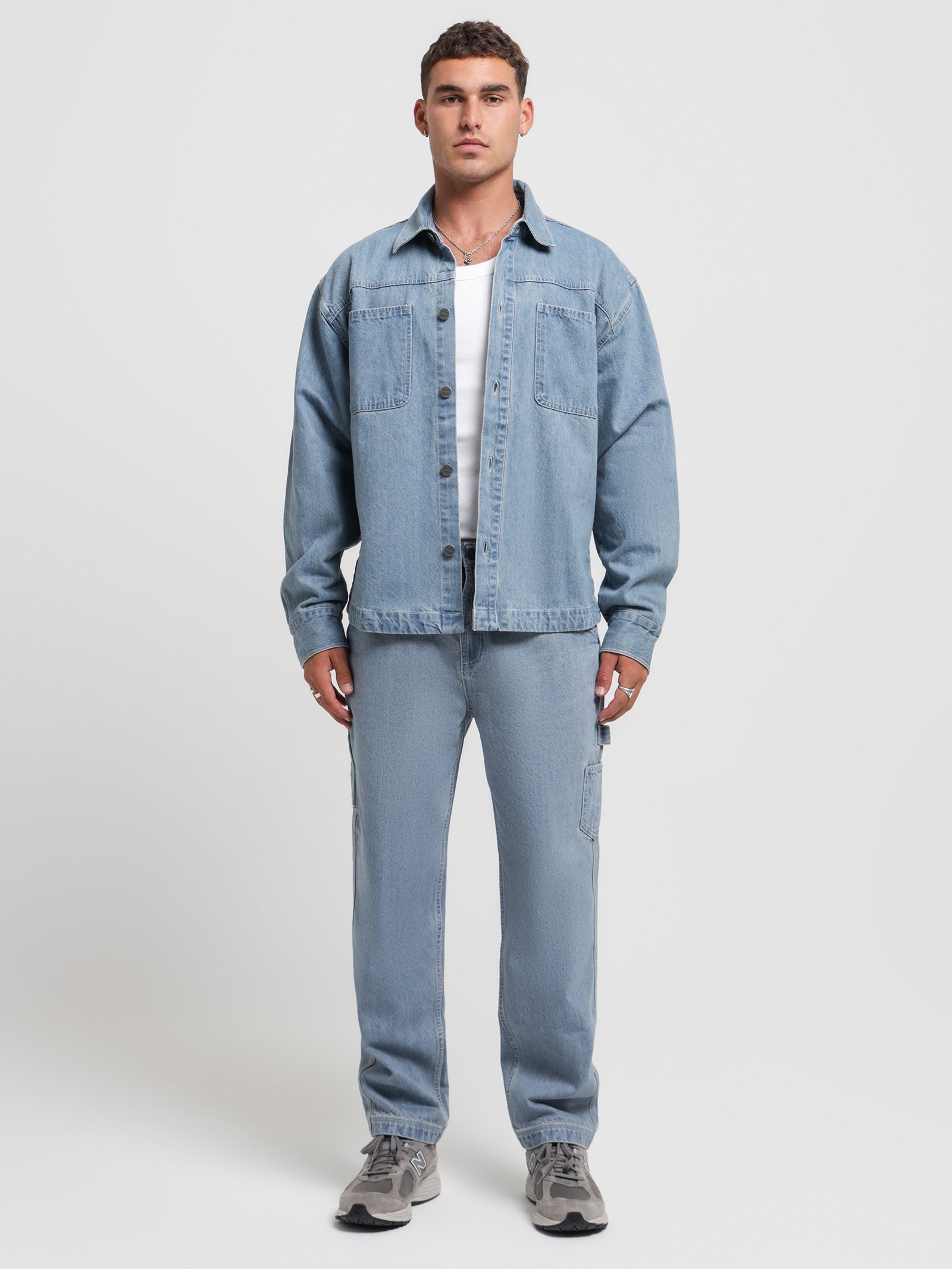 Outcast Denim Overshirt in Arctic Blue