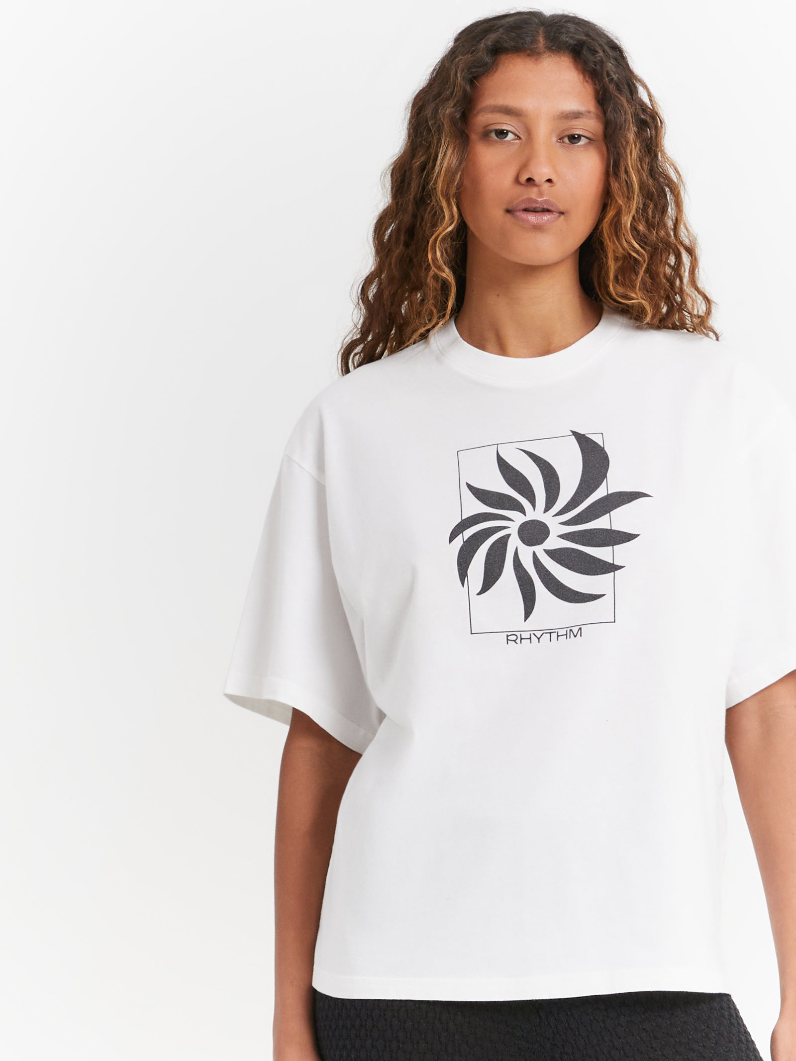 Sun Dial Oversized T-Shirt in White