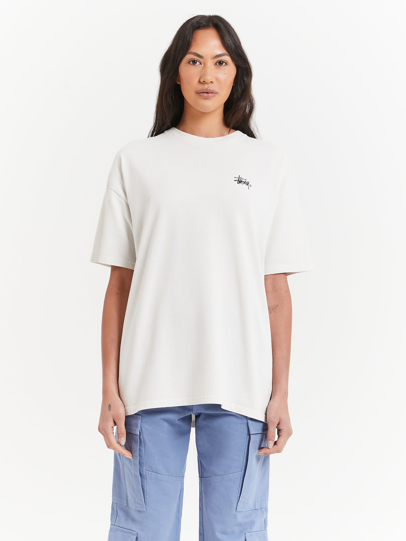 Graffiti Pigment Relaxed T-Shirt in Winter White