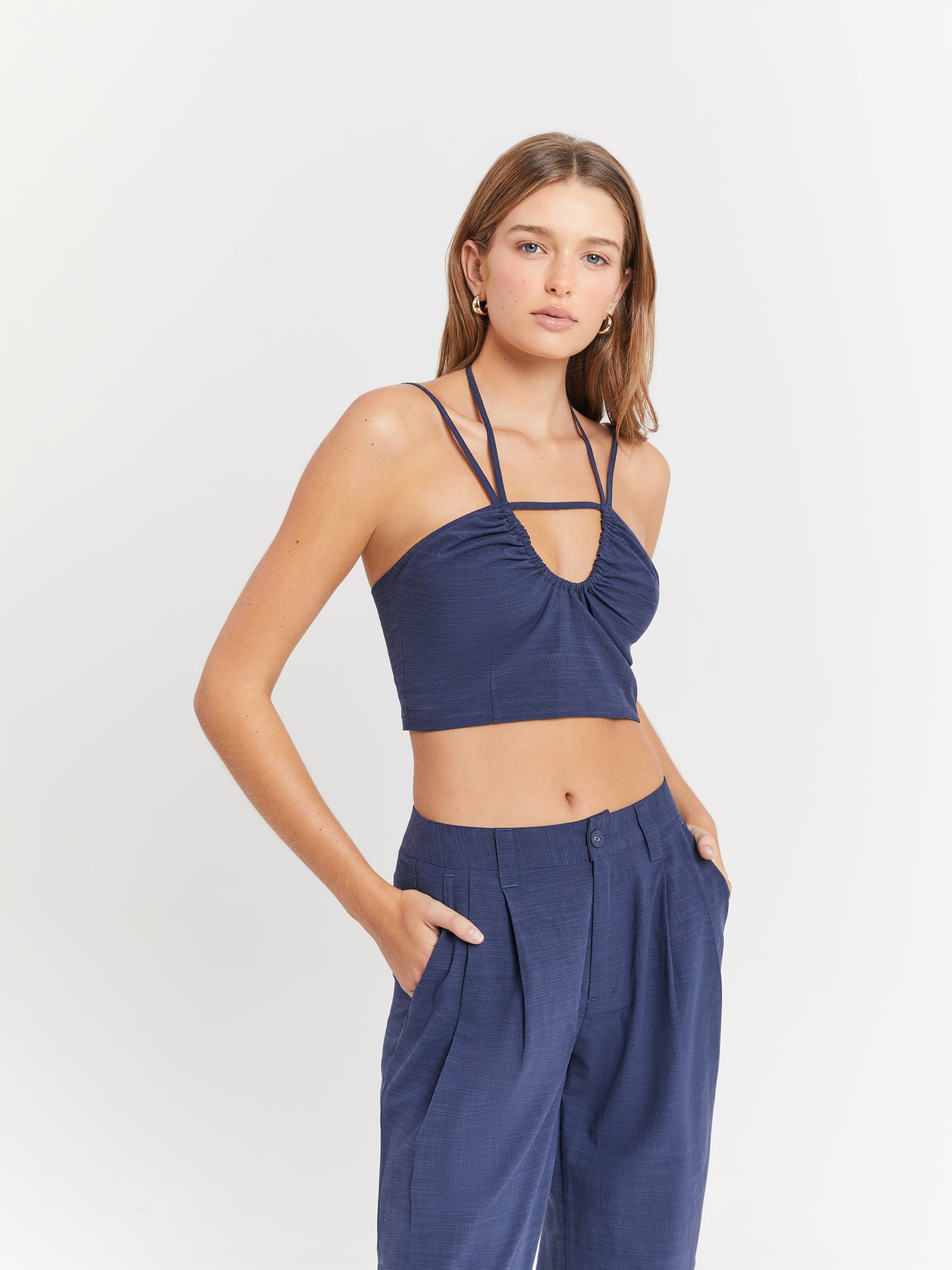 Valerie Strappy Top in Indigo