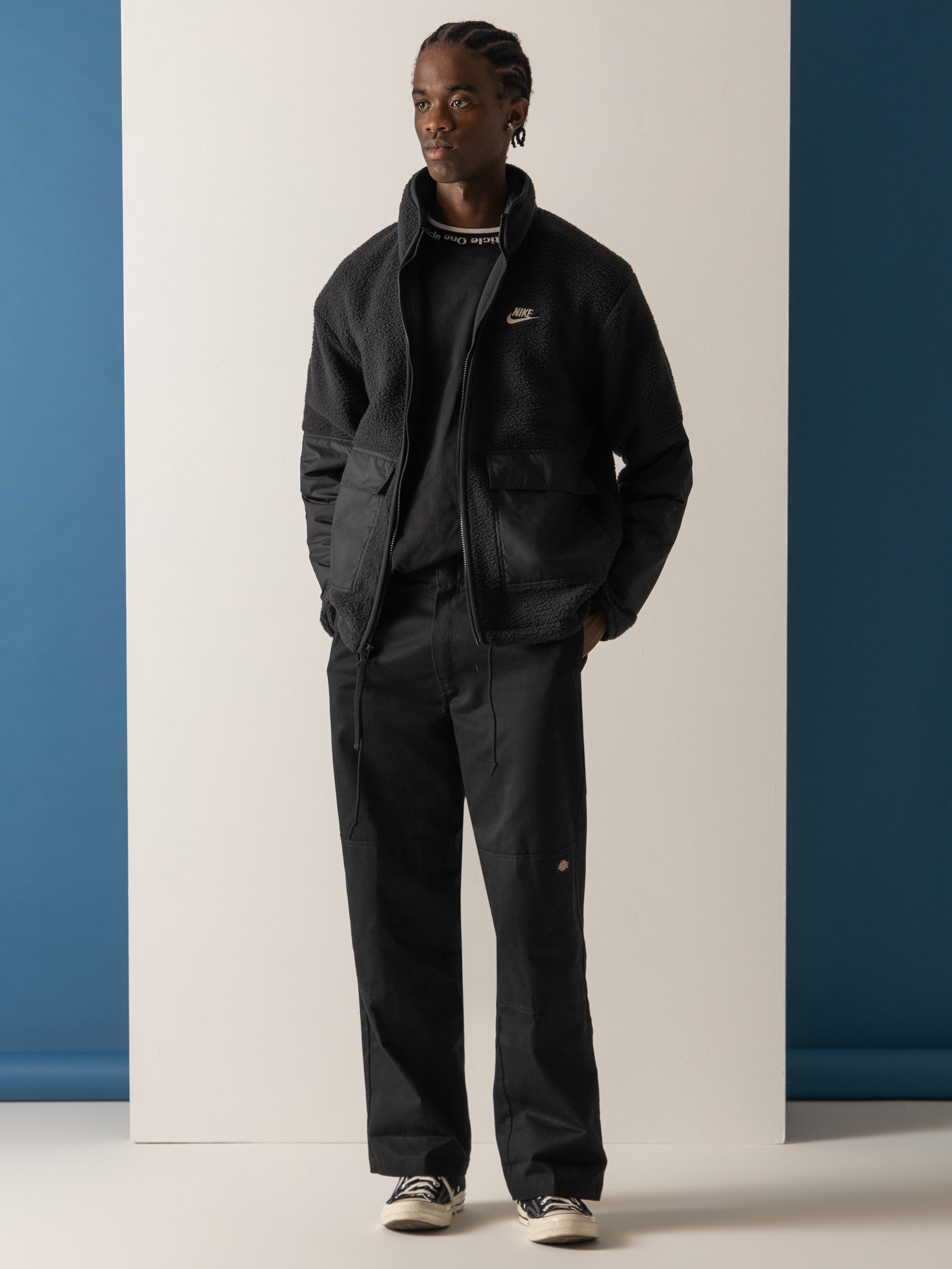 Sportswear Sherpa Jacket in Black