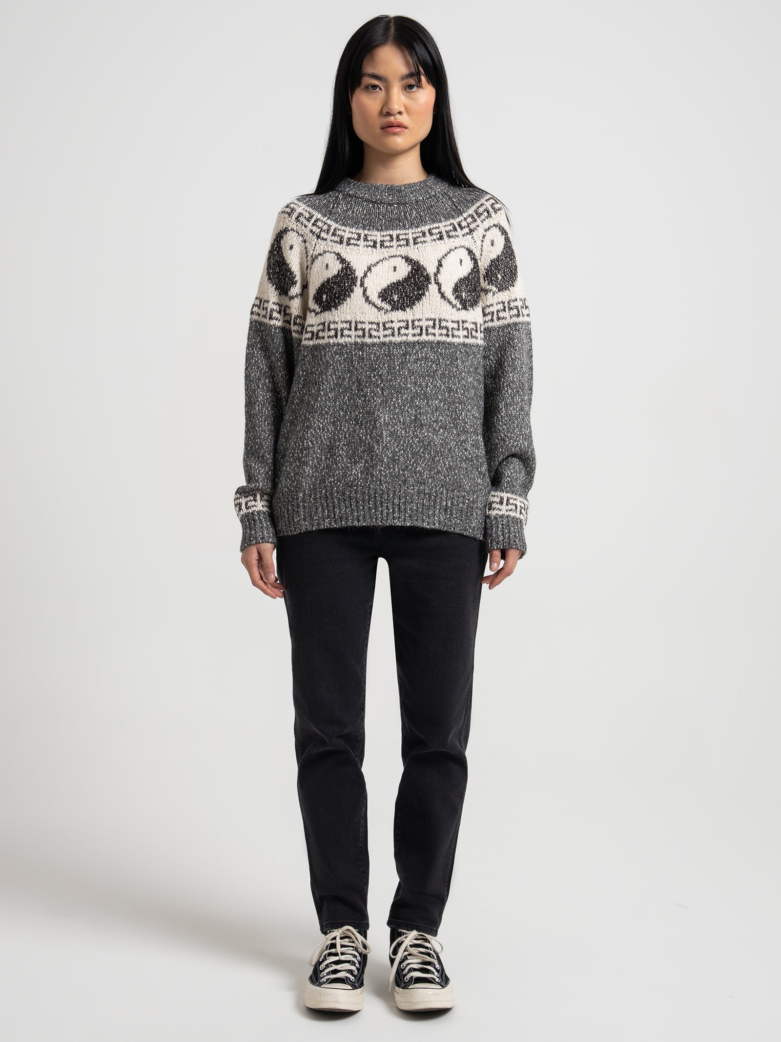 Yin & Yang Knit in Salt & Pepper