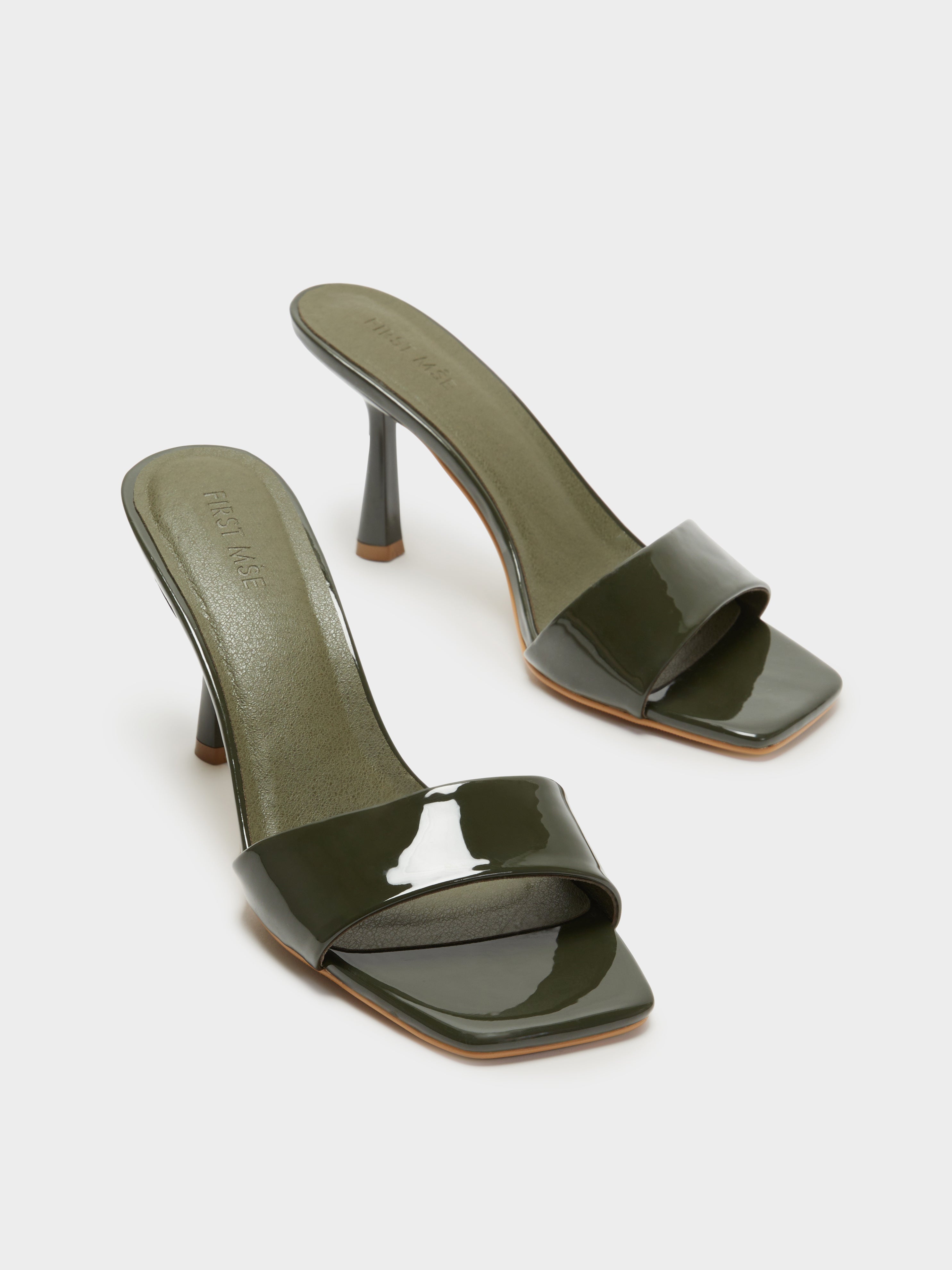 Cassia Heels in Khaki