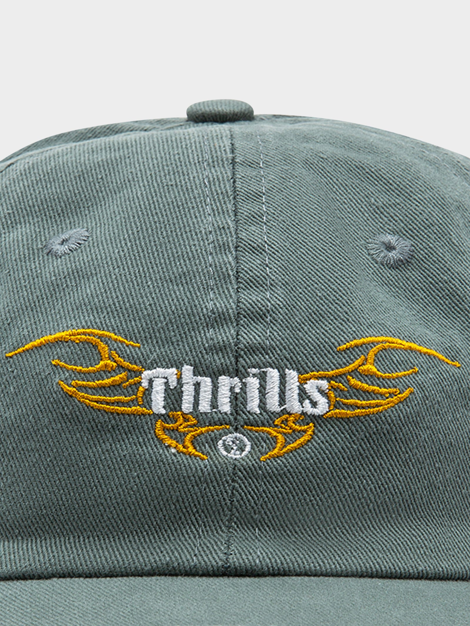 Golden Wings 6 Panel Cap in Green