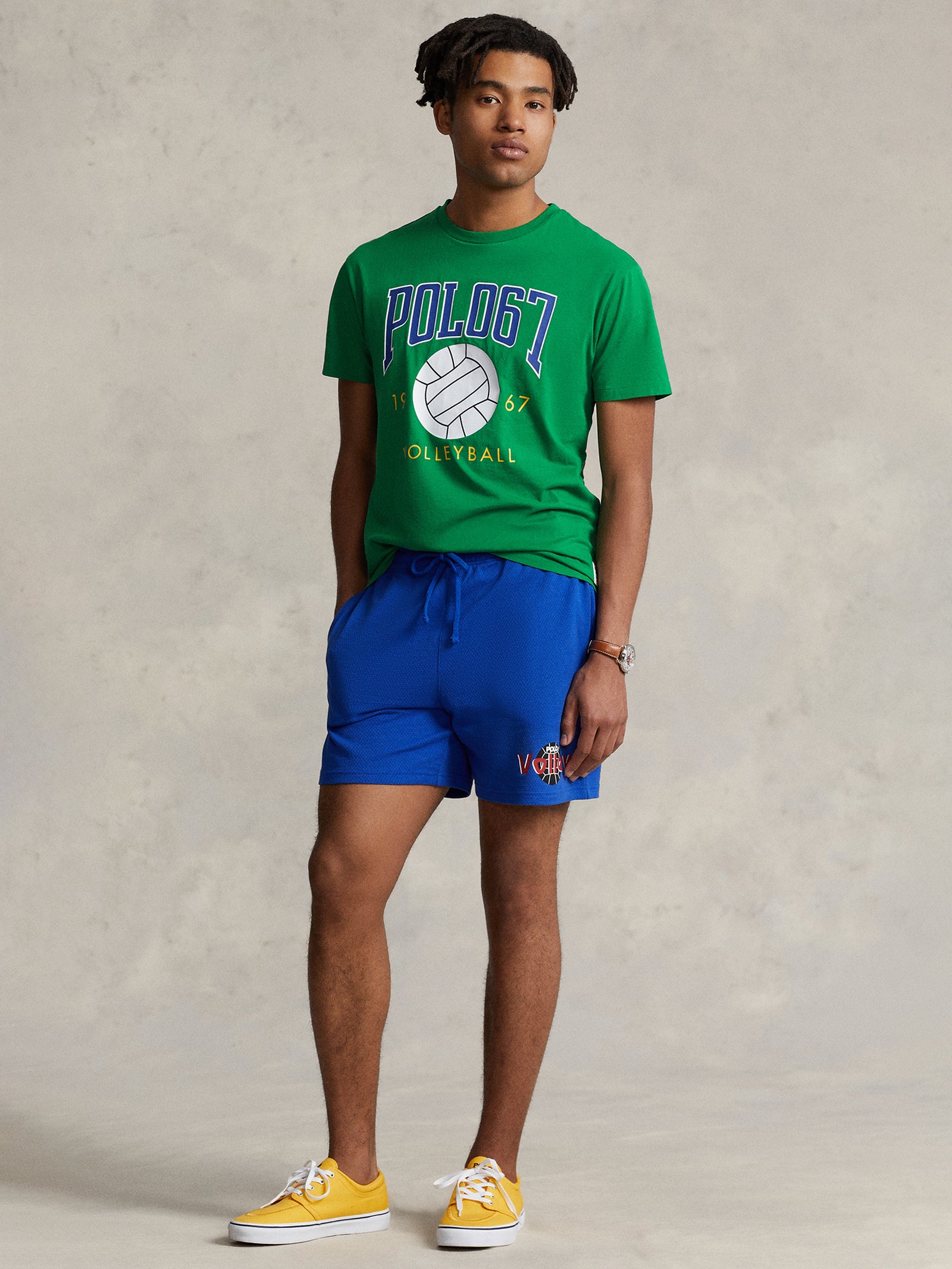 Volley 67 T-Shirt in English Green