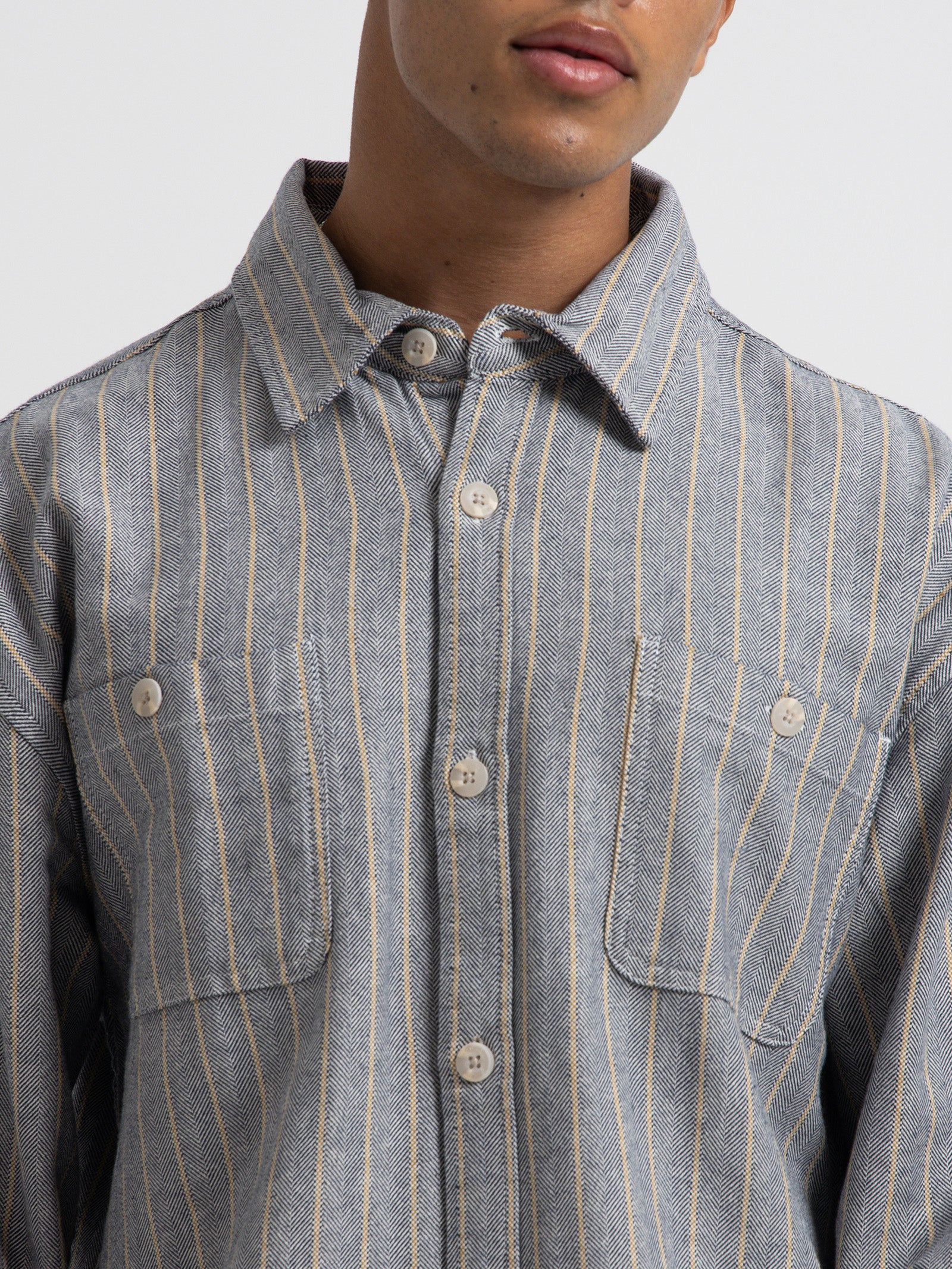 Avery Long Sleeve Shirt in Navy