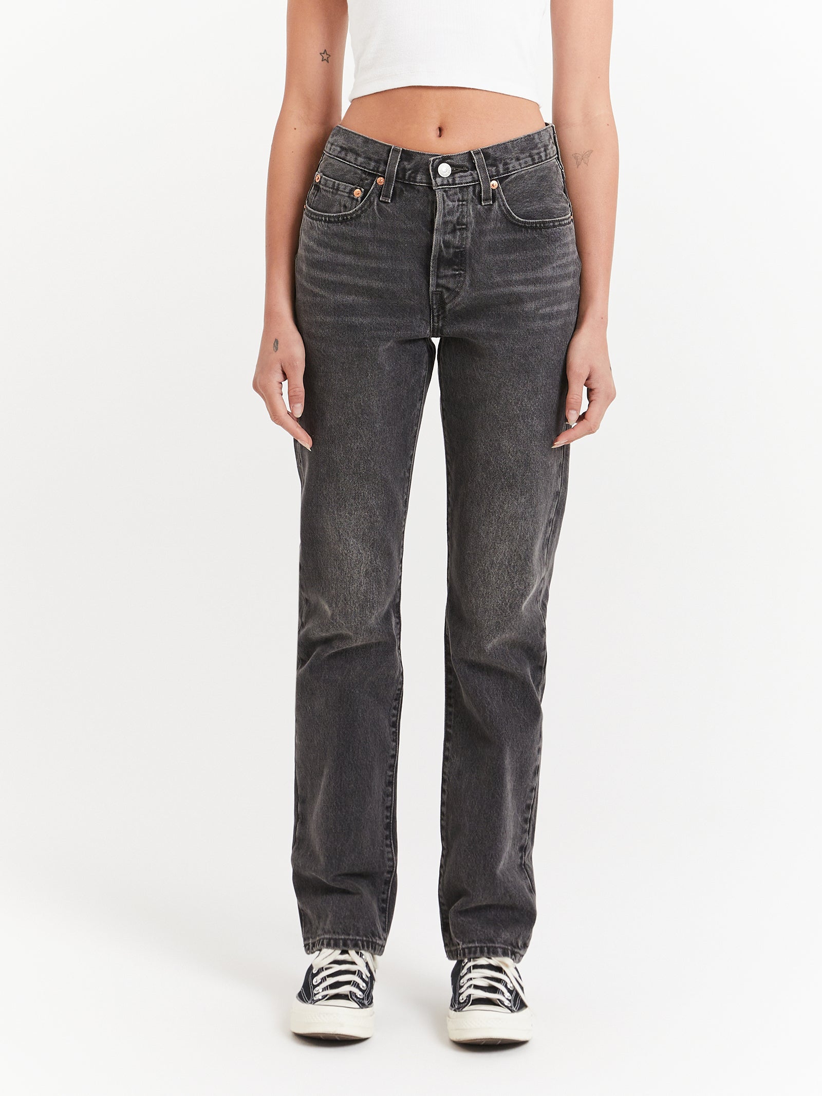 501 Original Straight-Leg Jeans in Take A Hint Black