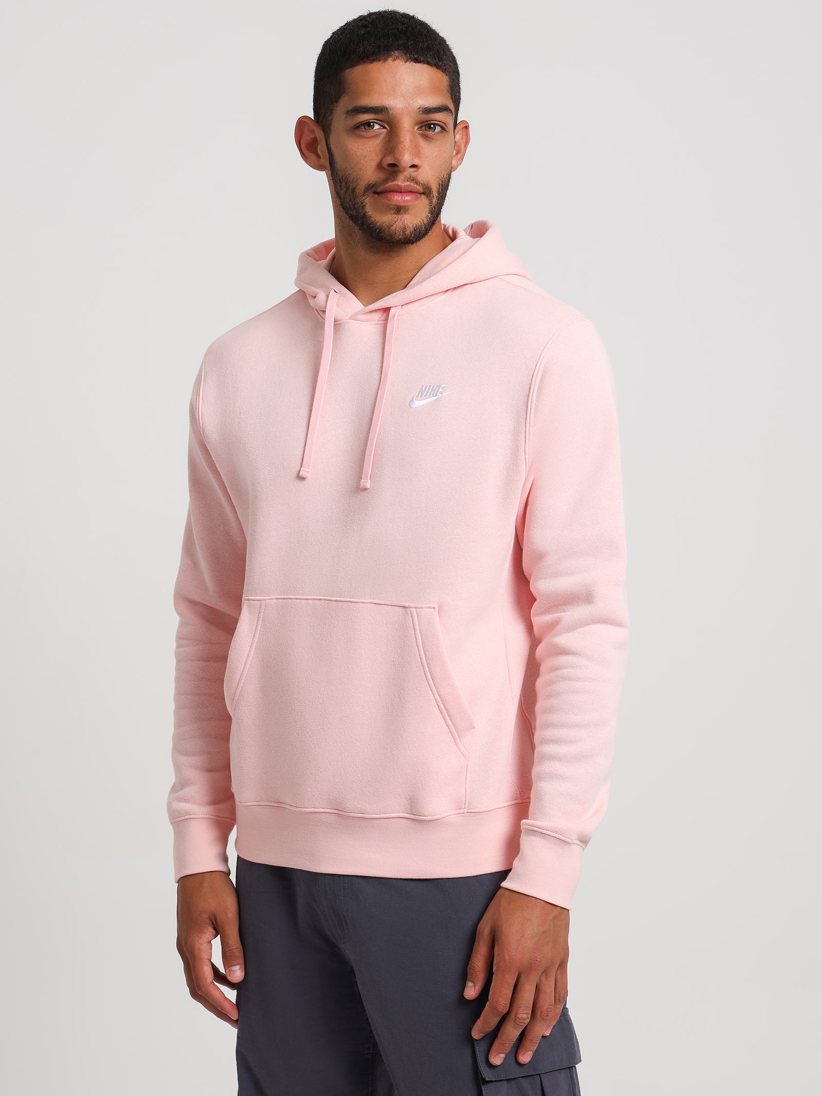 Sportswear Club Hoodie in Pink & White