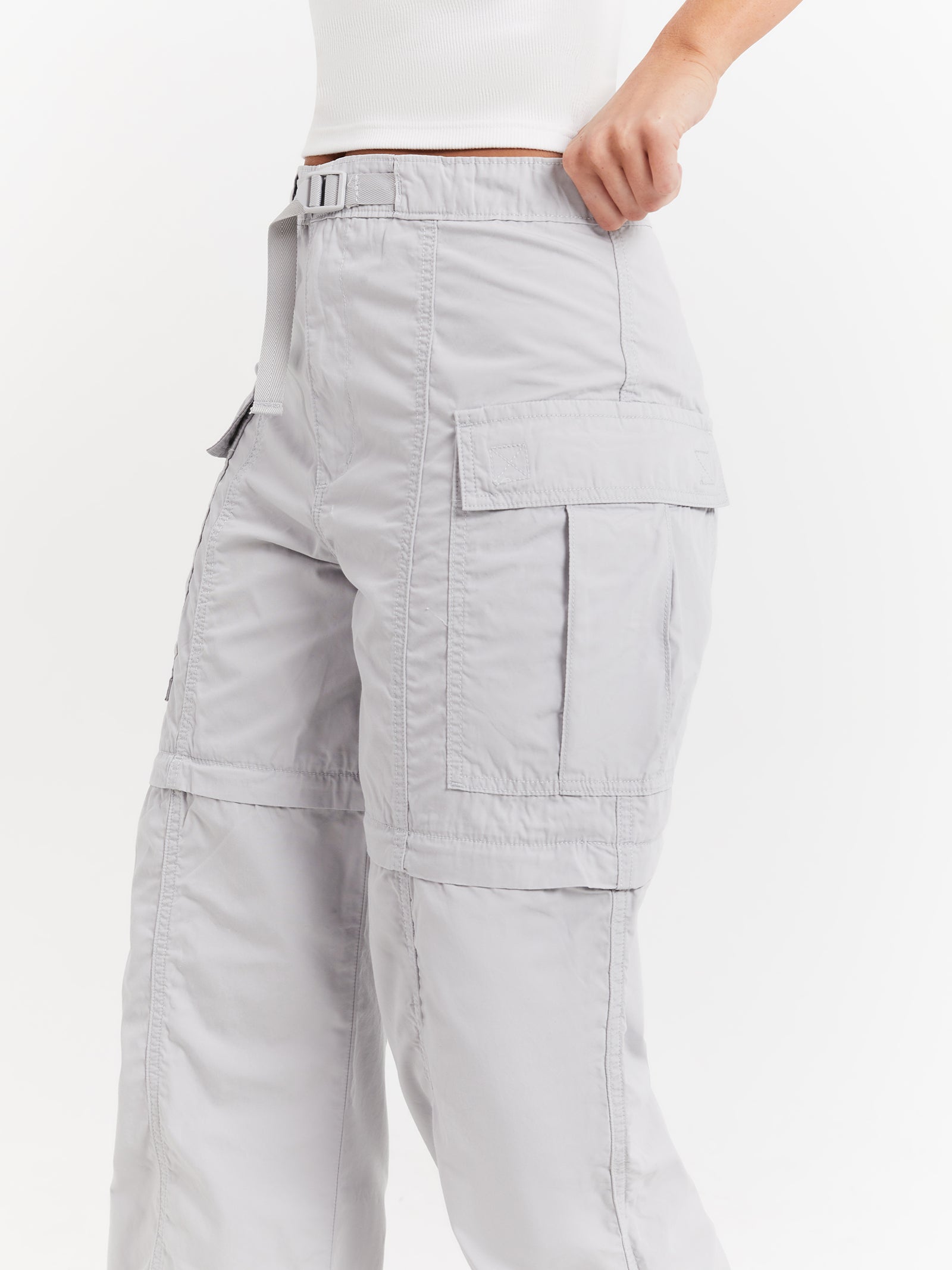 Convertible Cargo Pants in Quiet Grey