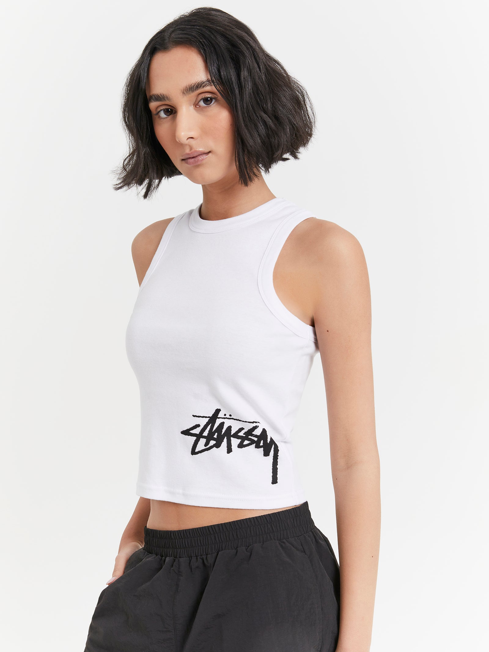 Mid Graffiti Tank in White