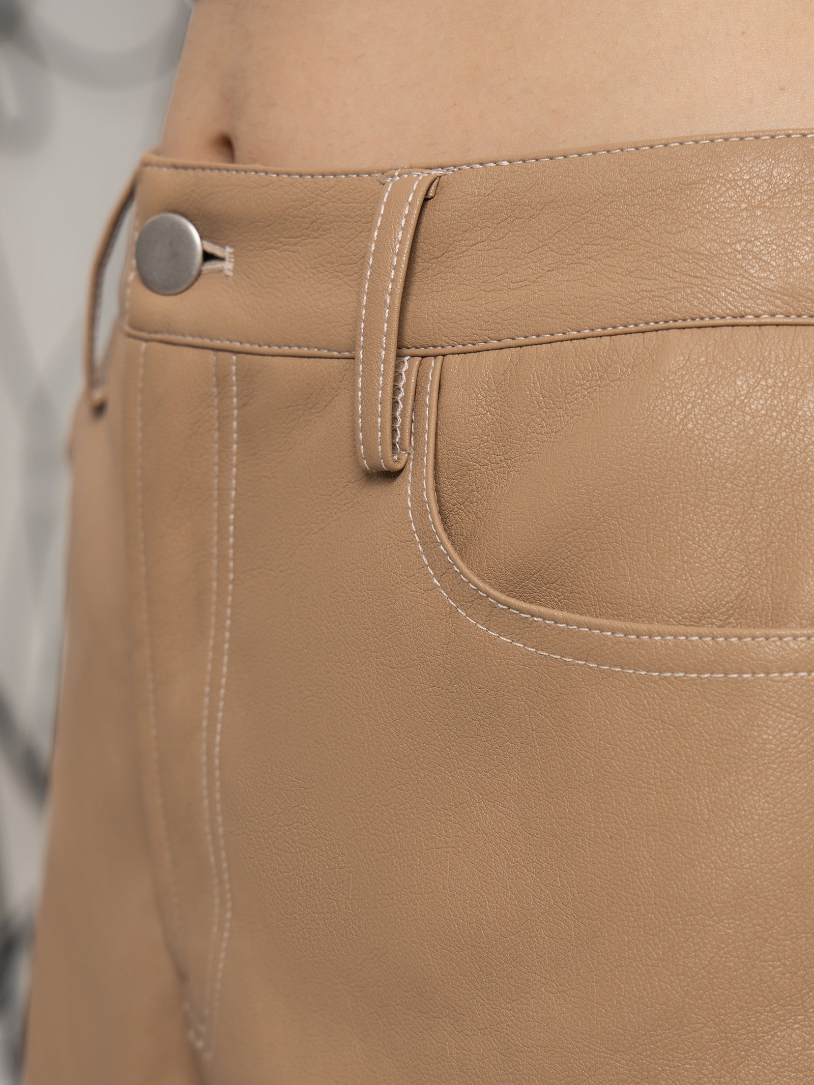 Ascend PU Pants in Praline