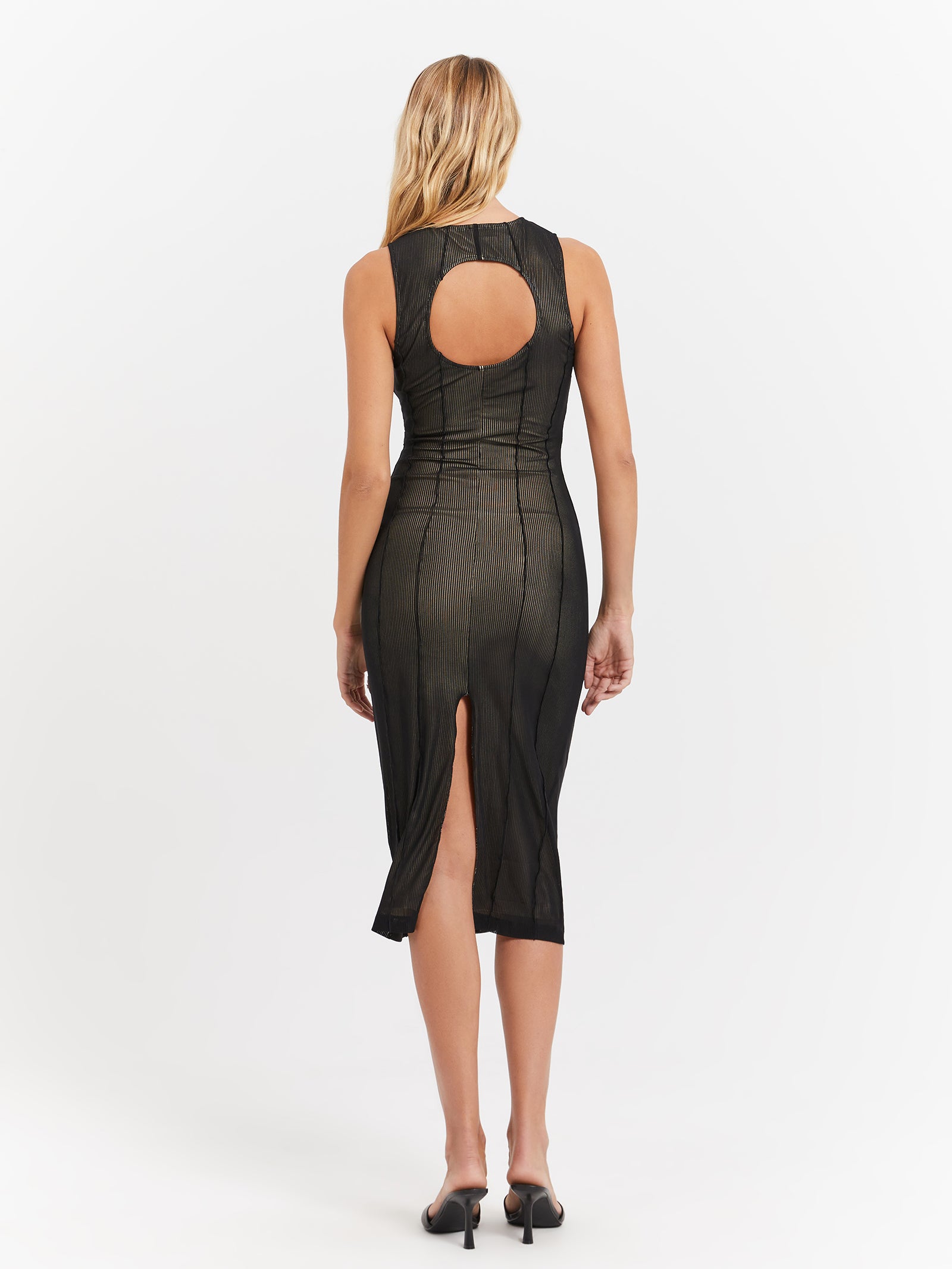 Cierra Mesh Dress in Black