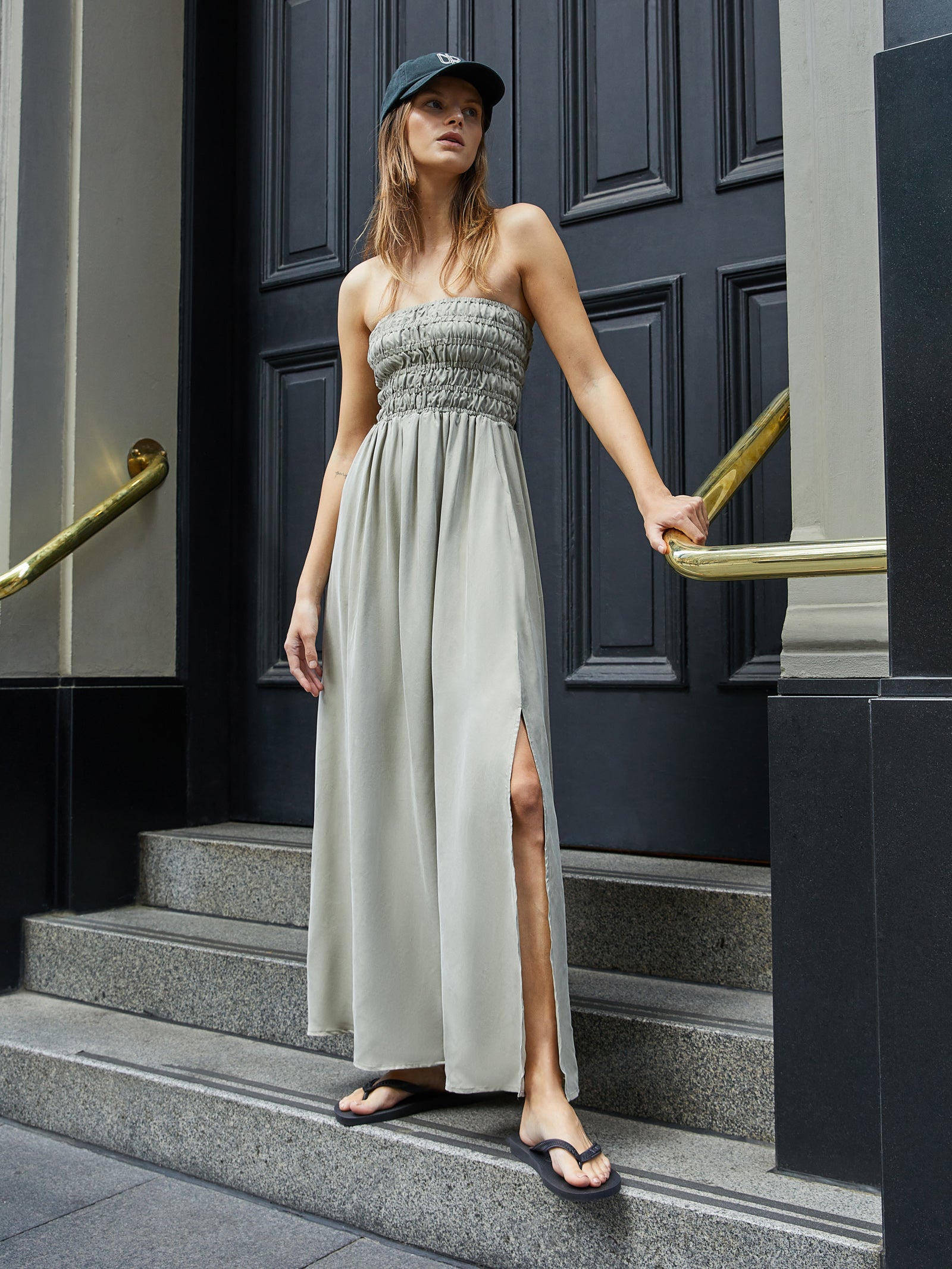 Zuri Maxi Dress in Olive