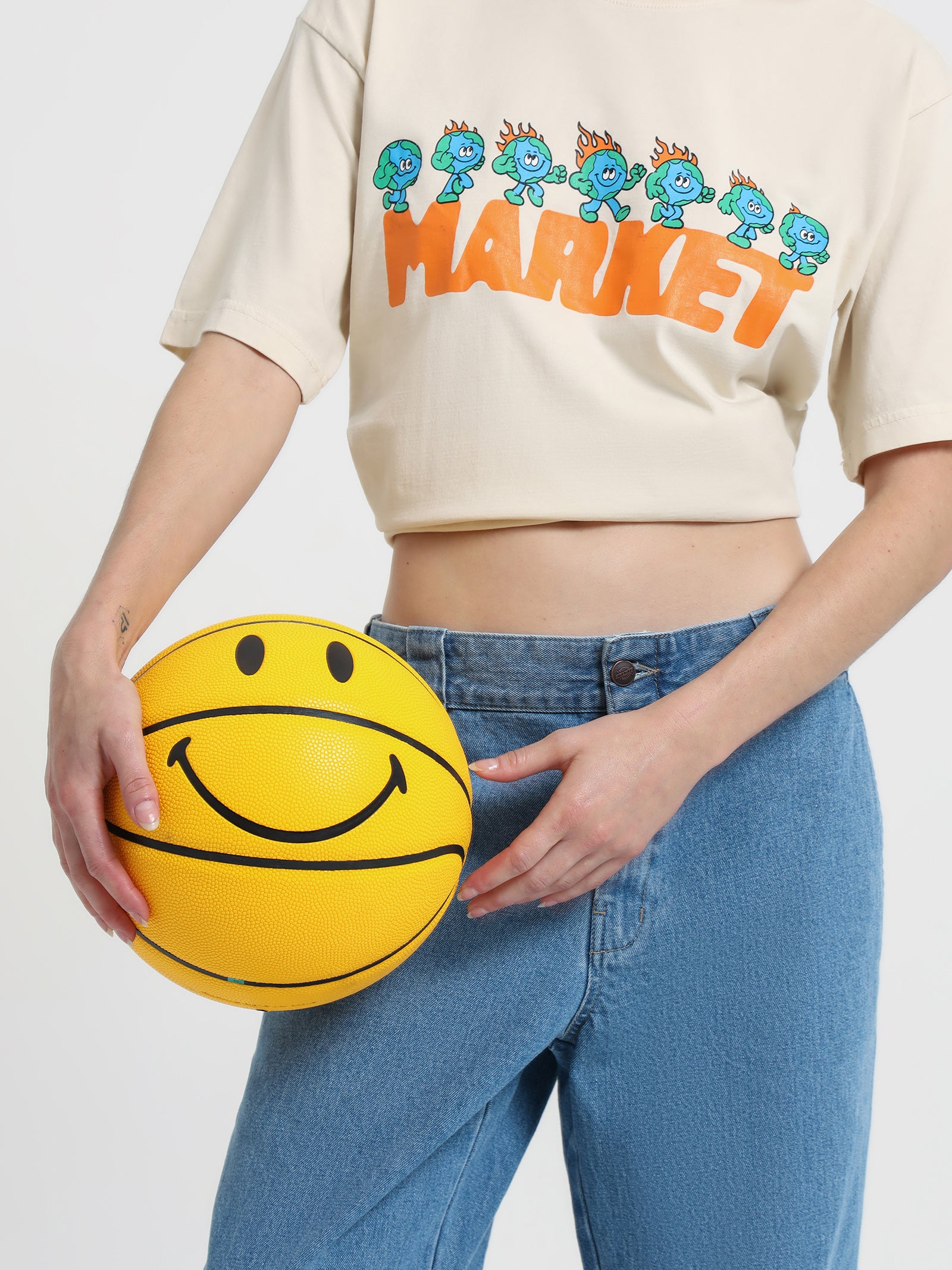 Smiley Basketball in Yellow