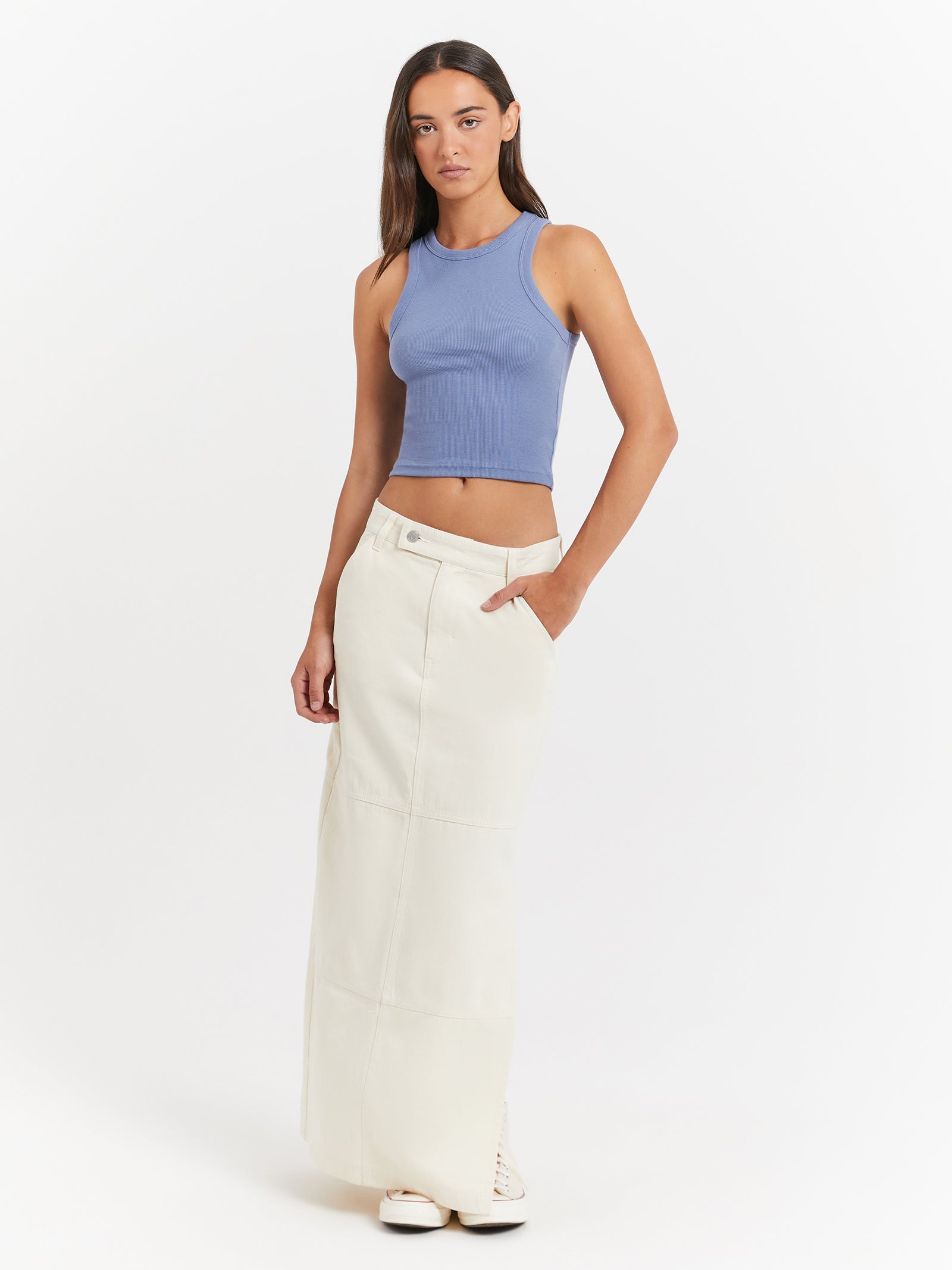 Lenny Maxi Skirt in Cream