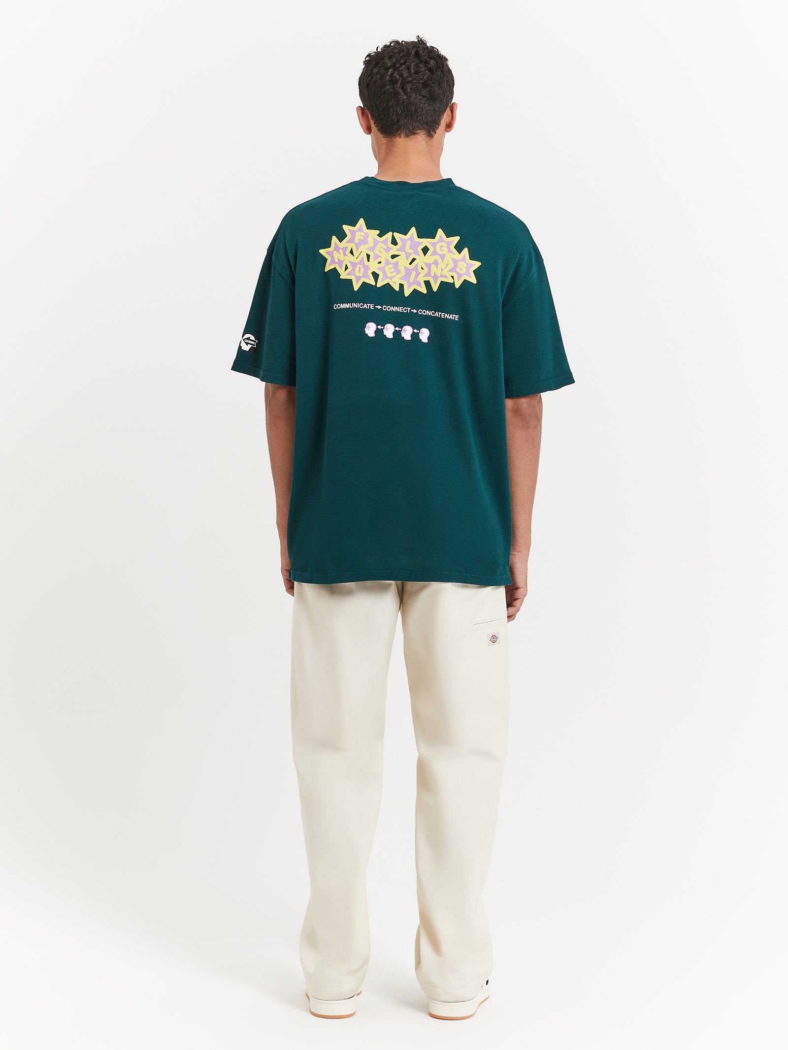 Connect Oversized Heavyweight T-Shirt in Green