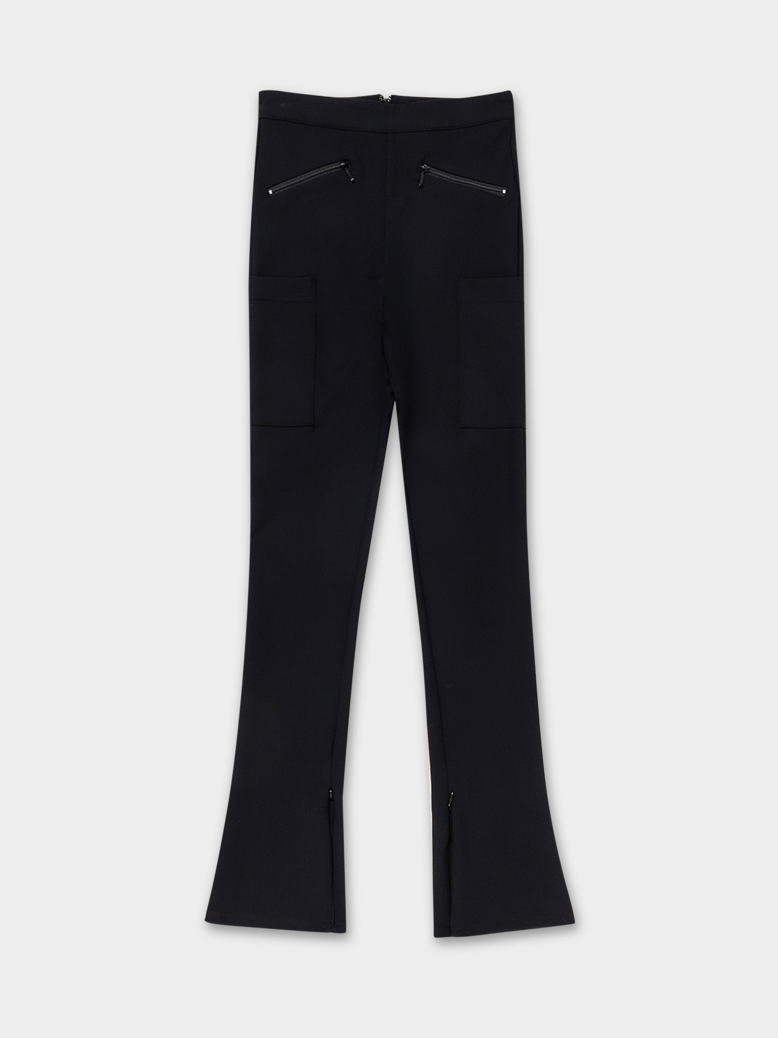 Blaze Ribbed Ponte Pants in Black