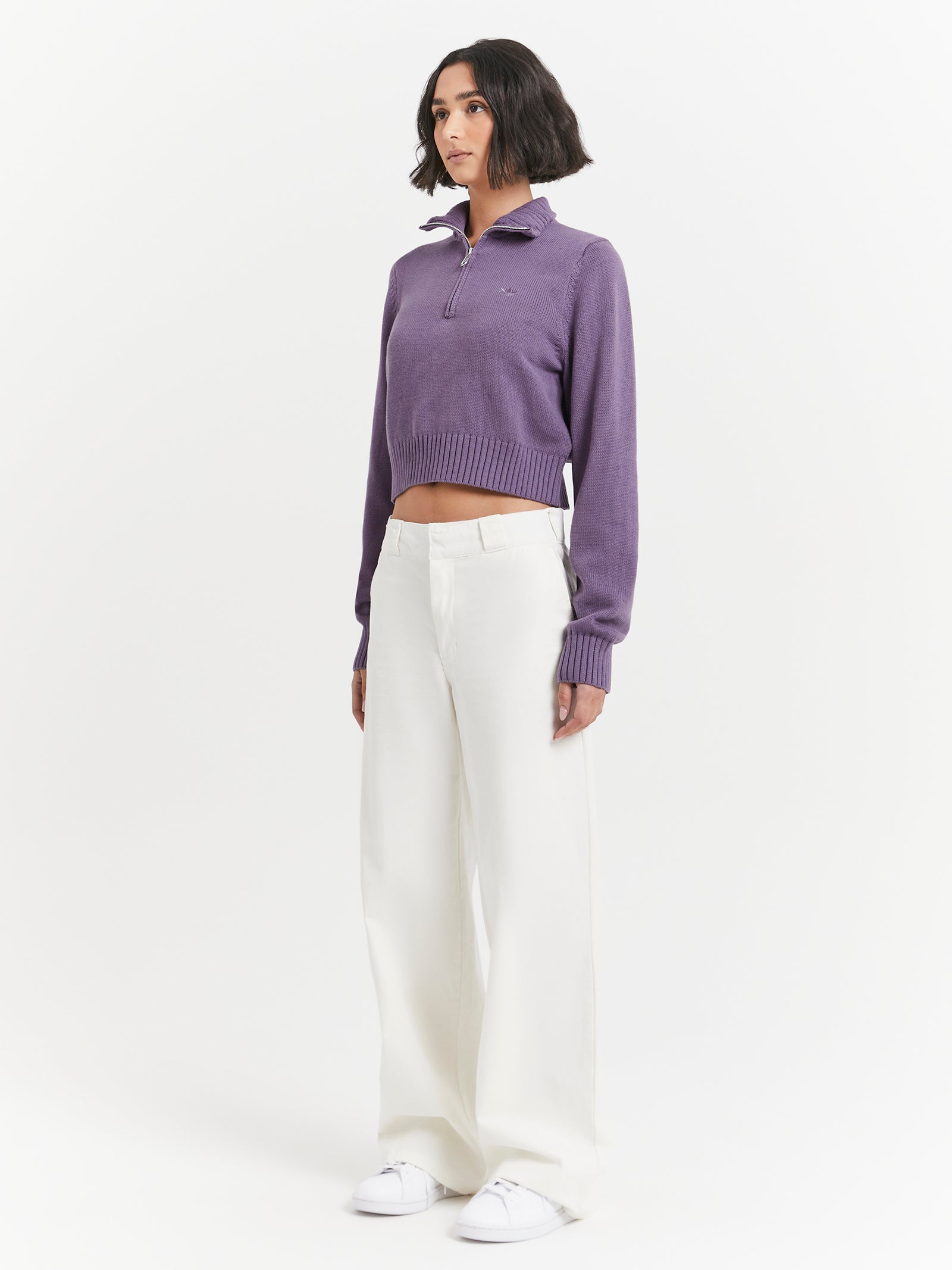 Knit Half Zip in Shadow Violet