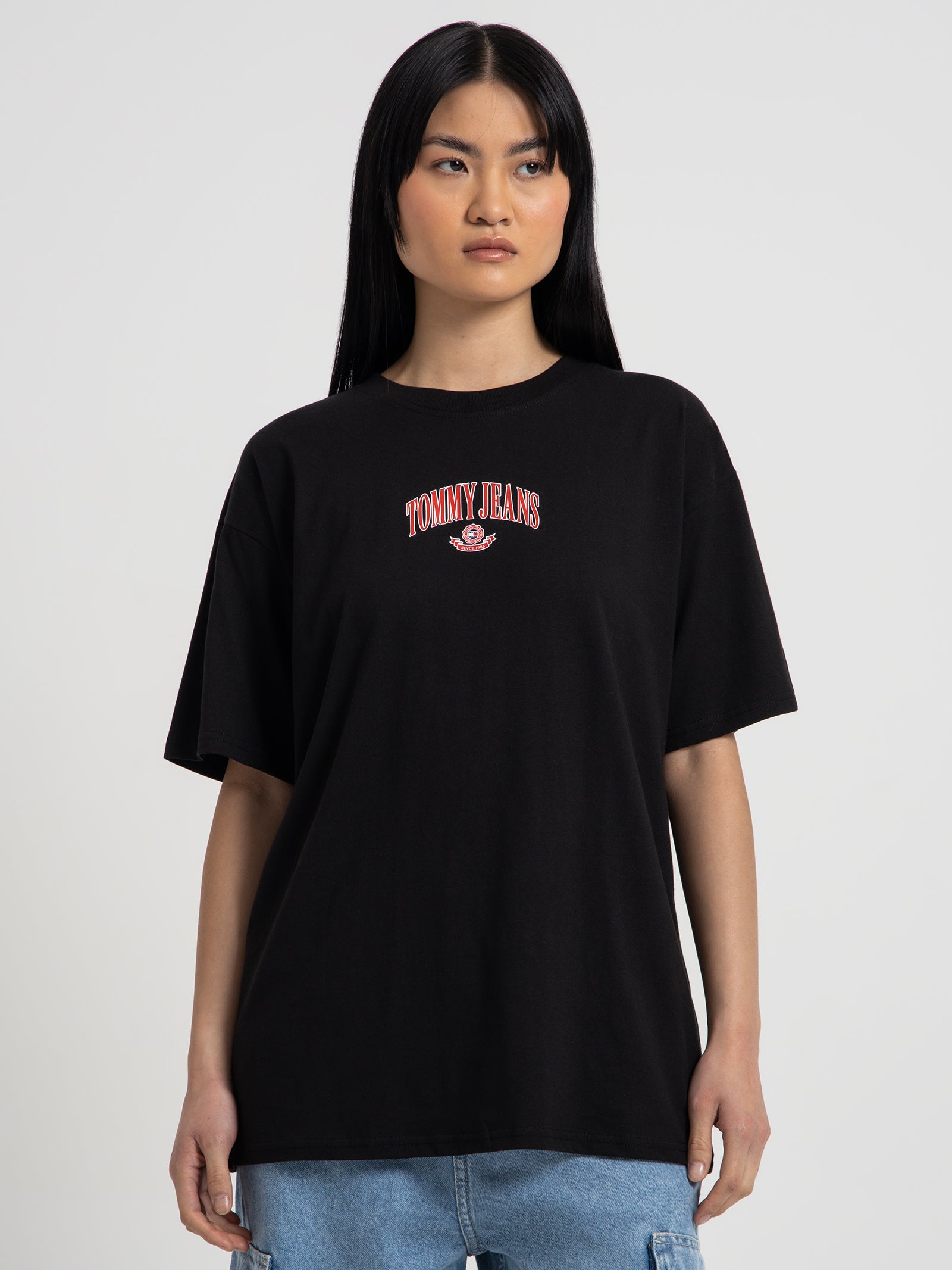 Logo Oversized Fit T-Shirt in Black