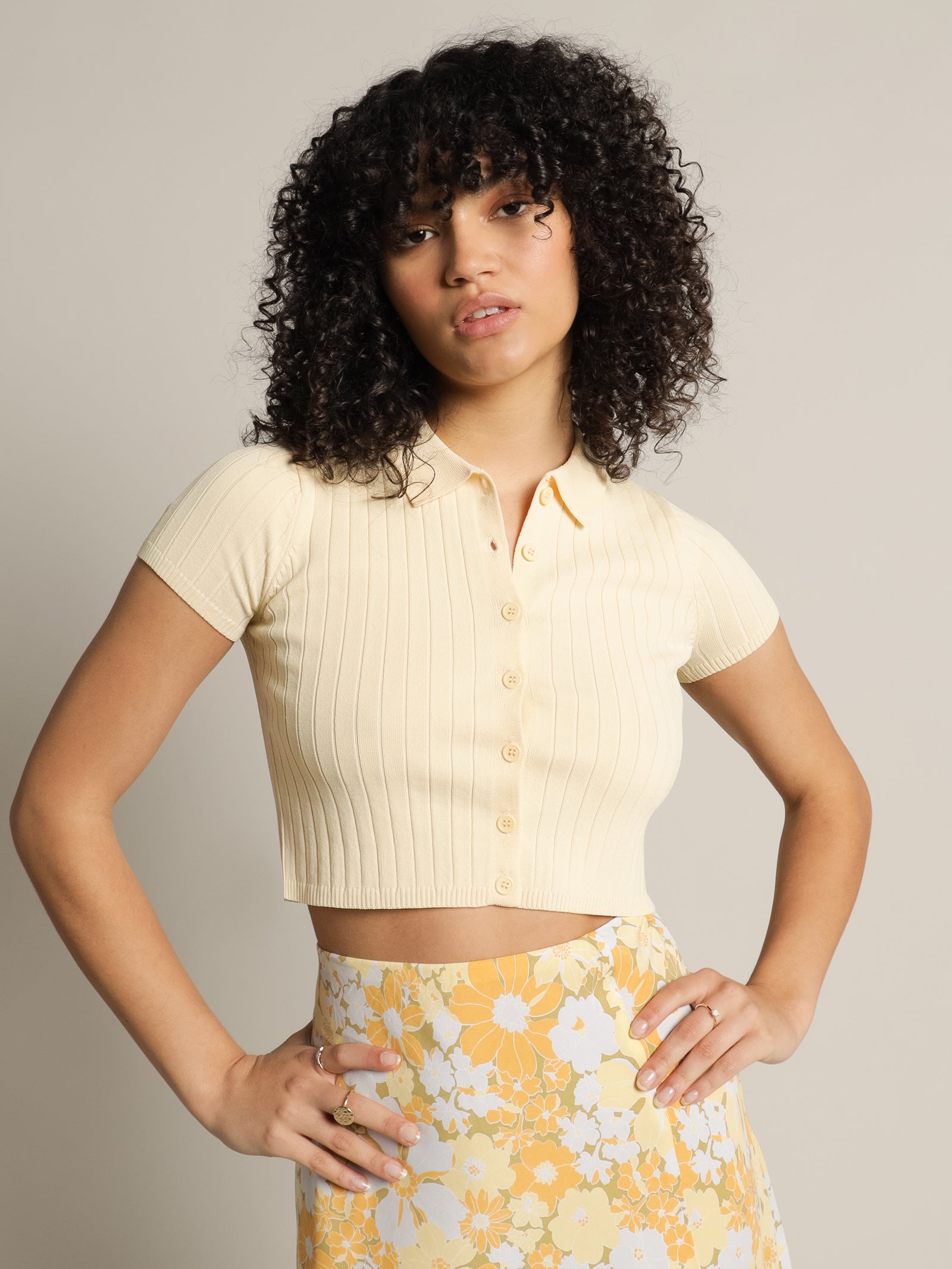 Sierra Knit Top in Limone