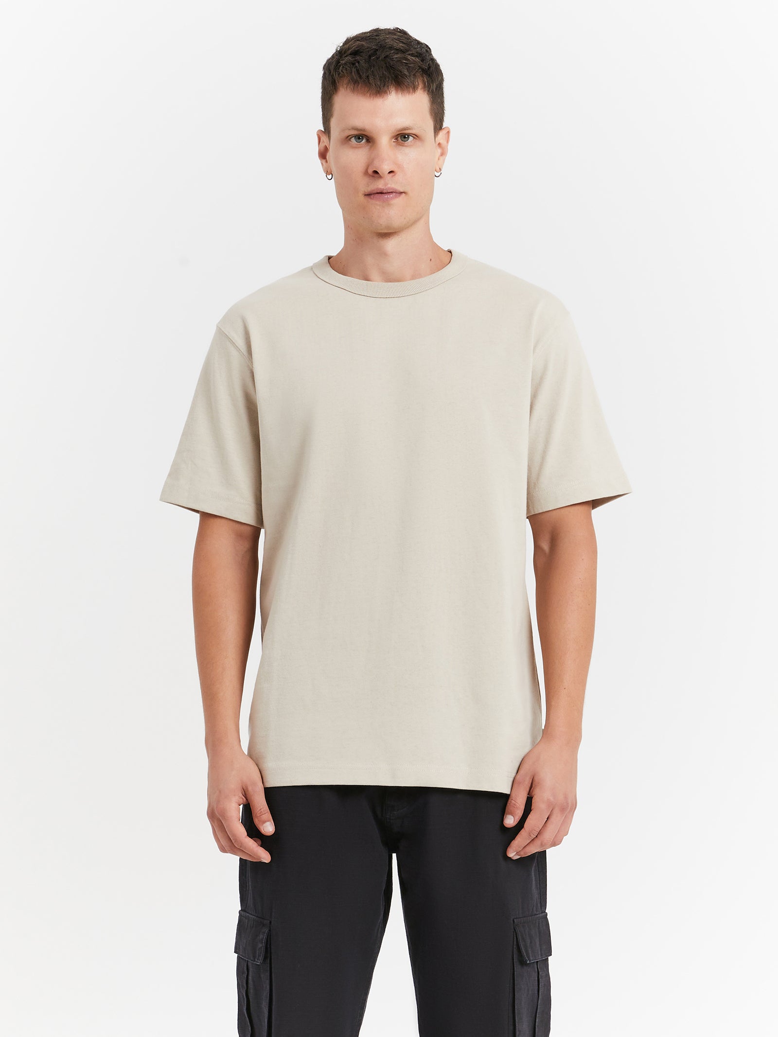 Heavyweight Crew T-Shirt in Stone