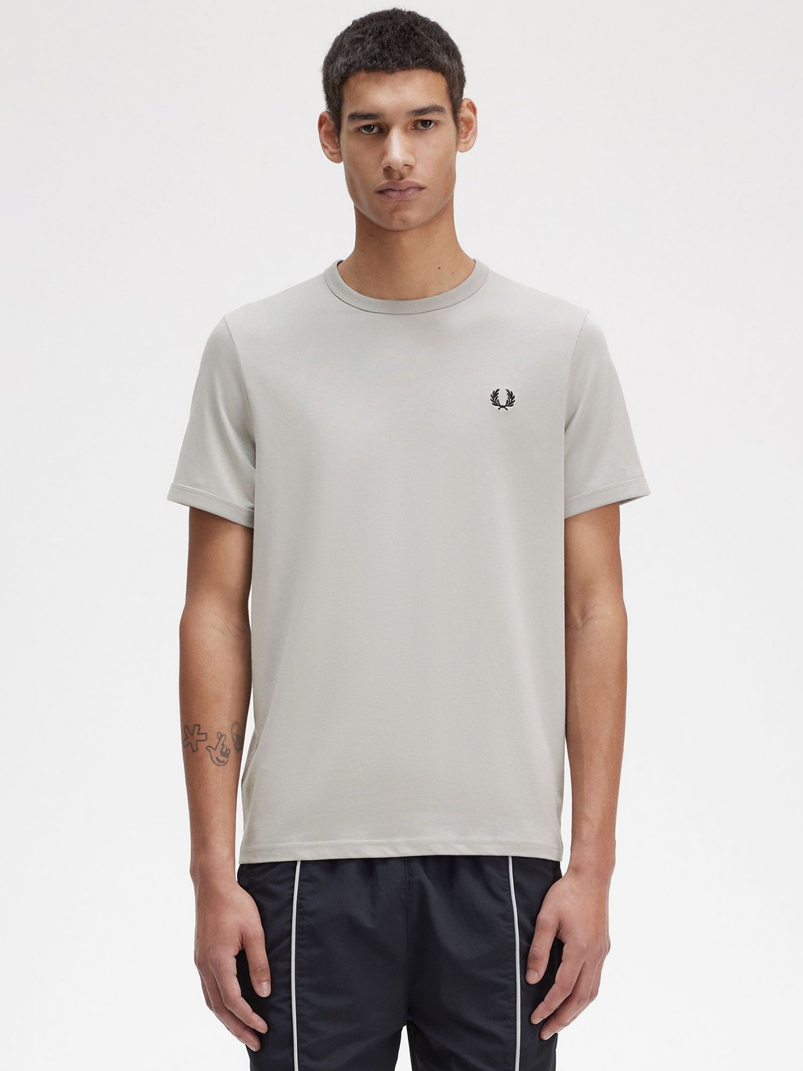 Ringer T-Shirt in Limestone Grey