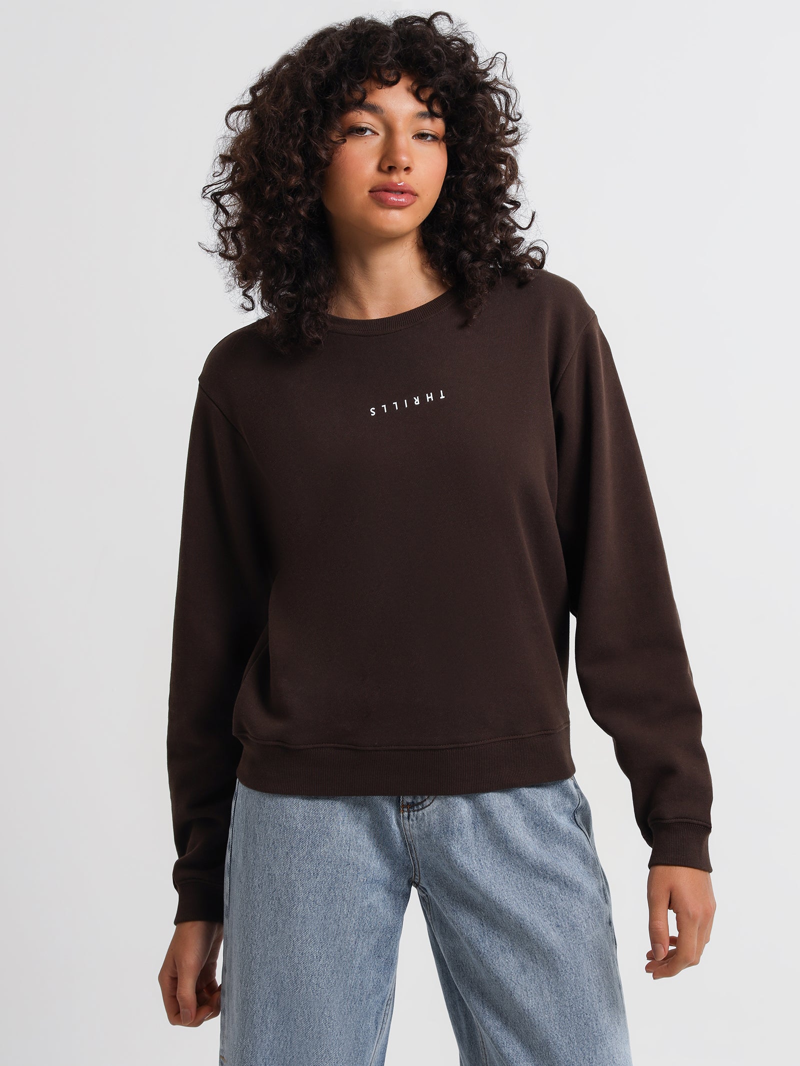 Minimal Thrills Crew in Brown