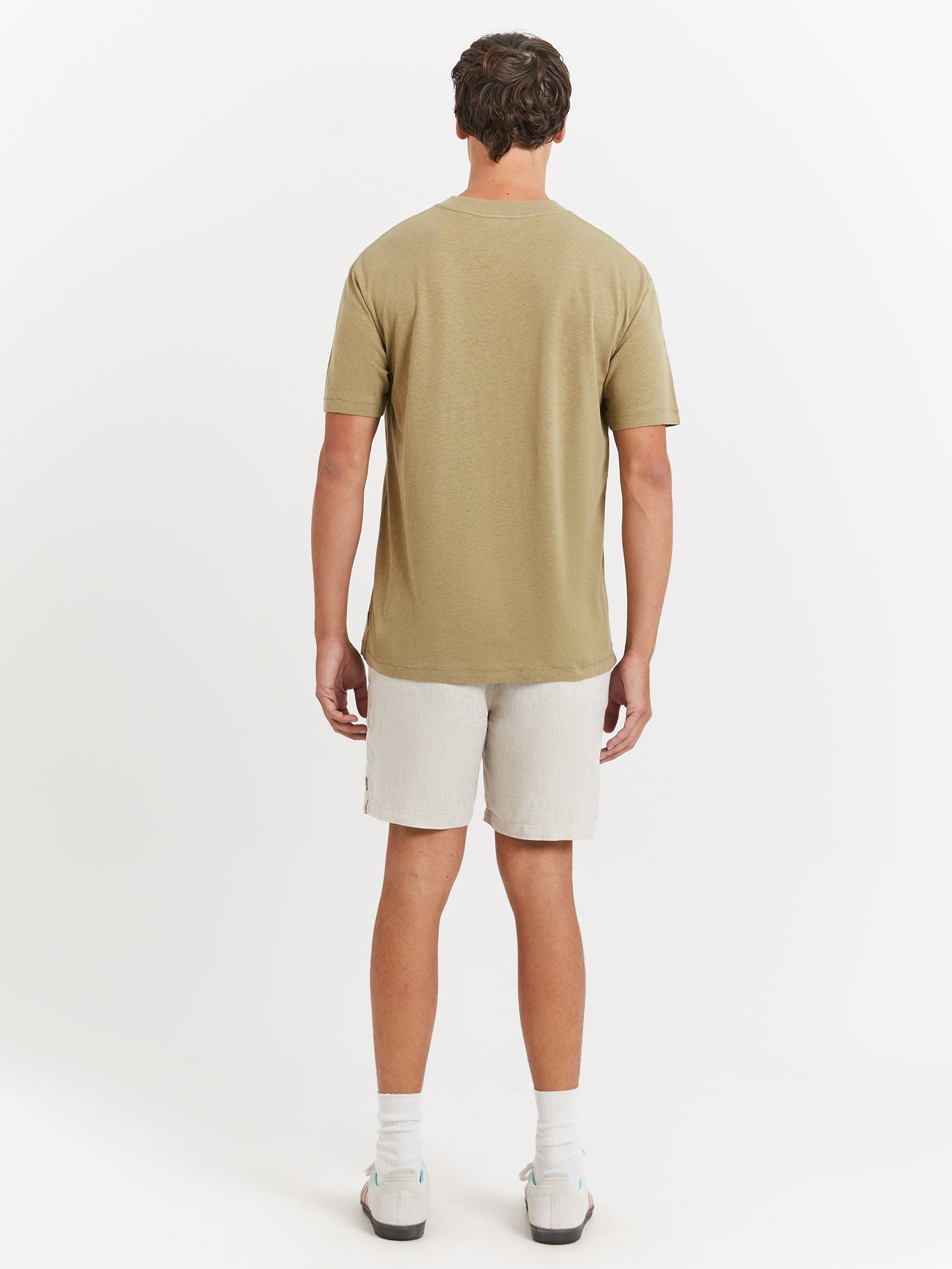 Ainsley Linen T-Shirt in Olive