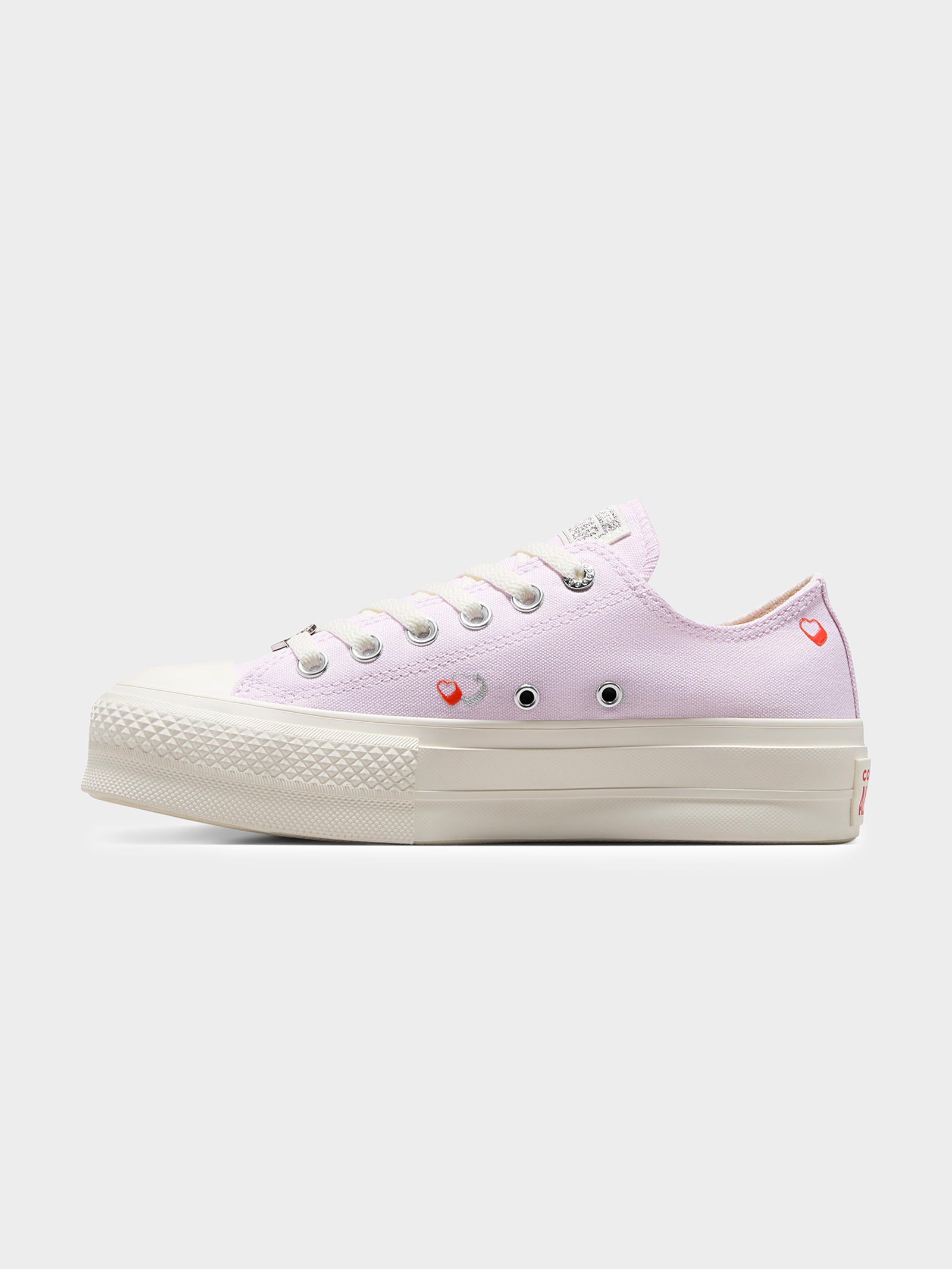 Womens Chuck Taylor All Star Lift Y2K Heart Low Top Sneakers in Lilac Lily Daze