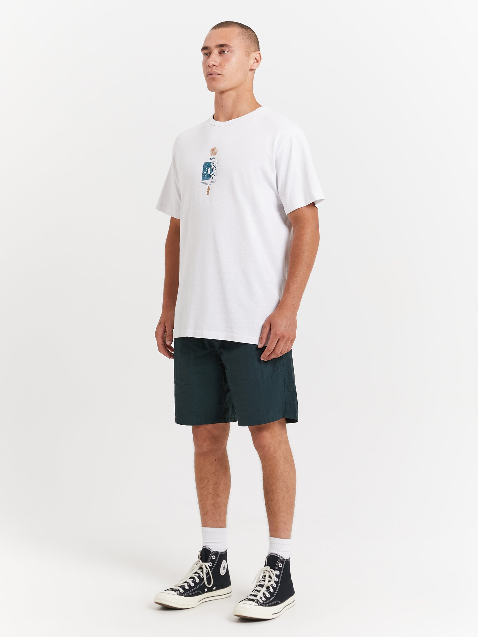 Hemp Existencial Merch Fit T-Shirt in Lucent White