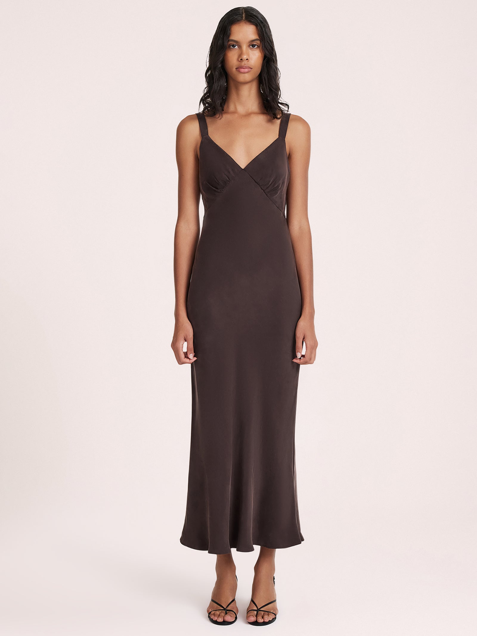 Roni Cupro Slip Dress