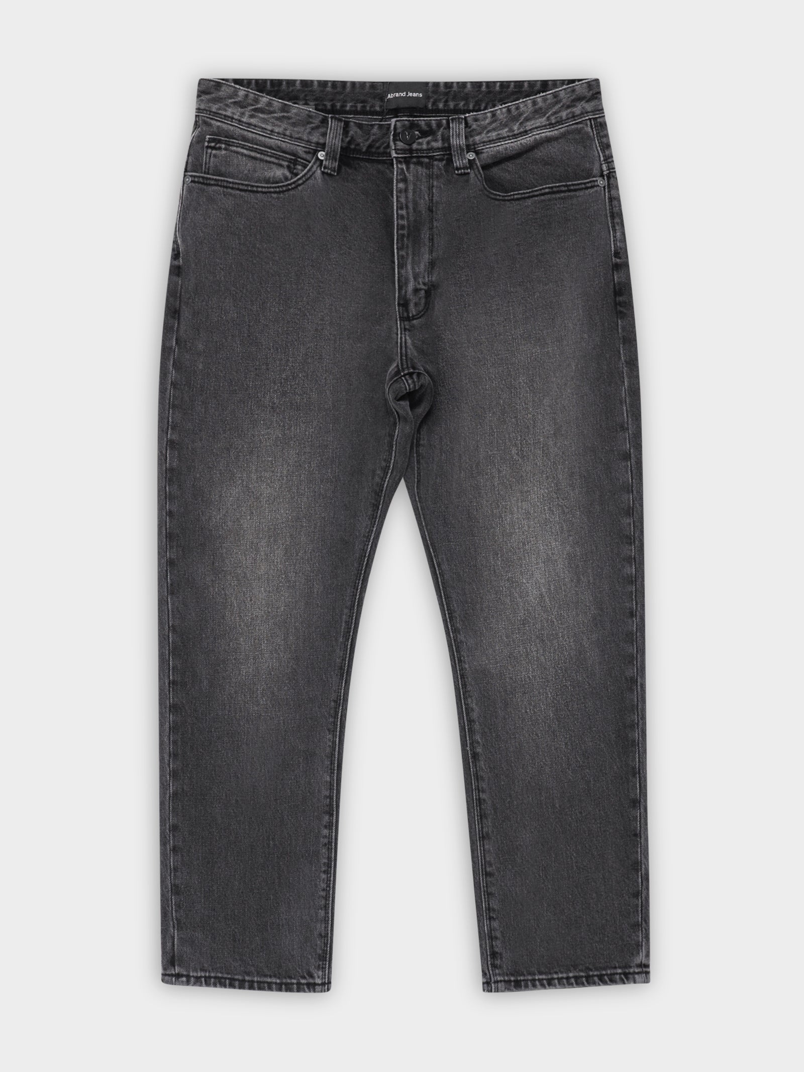 A Cropped Straight Jeans in Faded Black